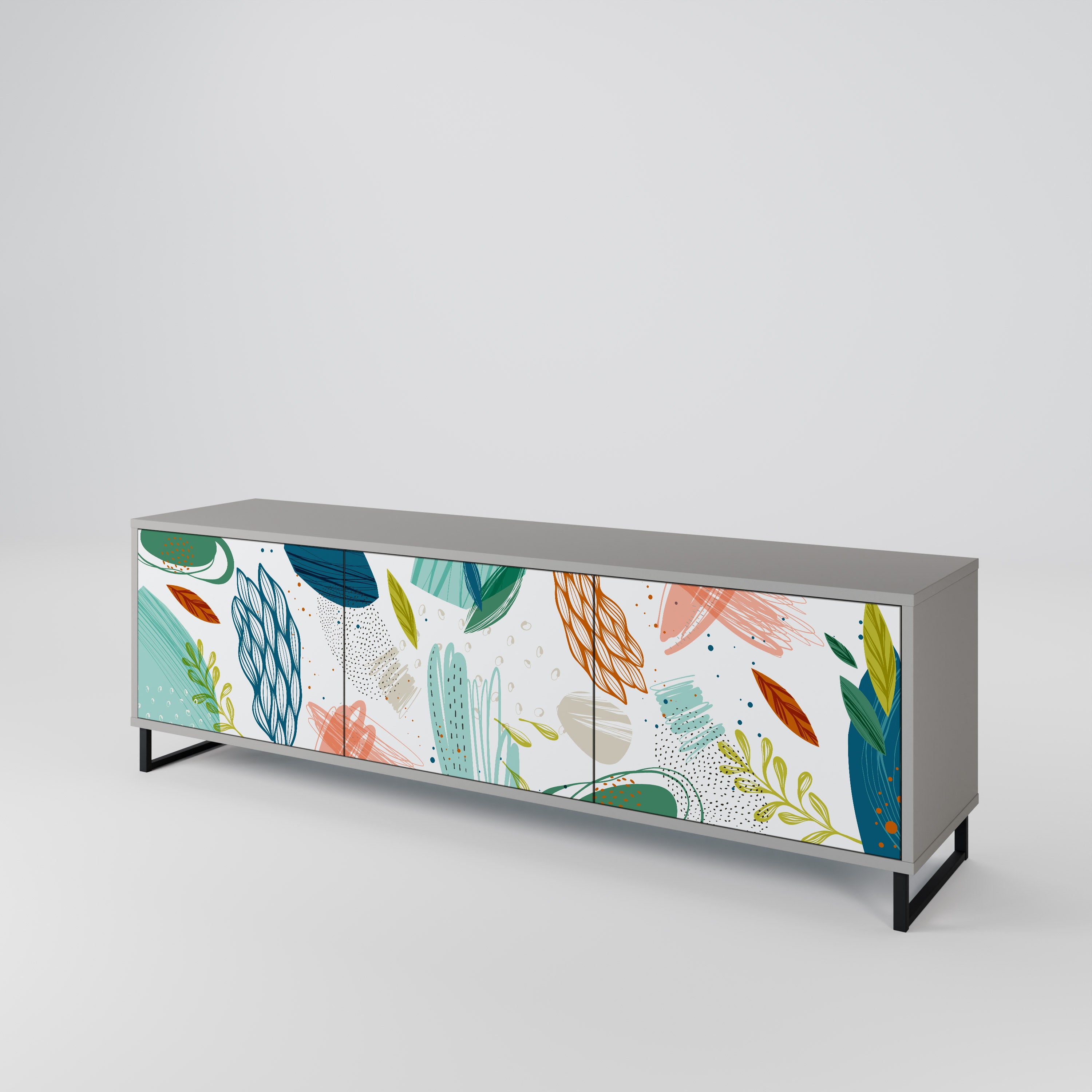 BOTANICAL HURRICANE Mueble de TV de 3 Puertas