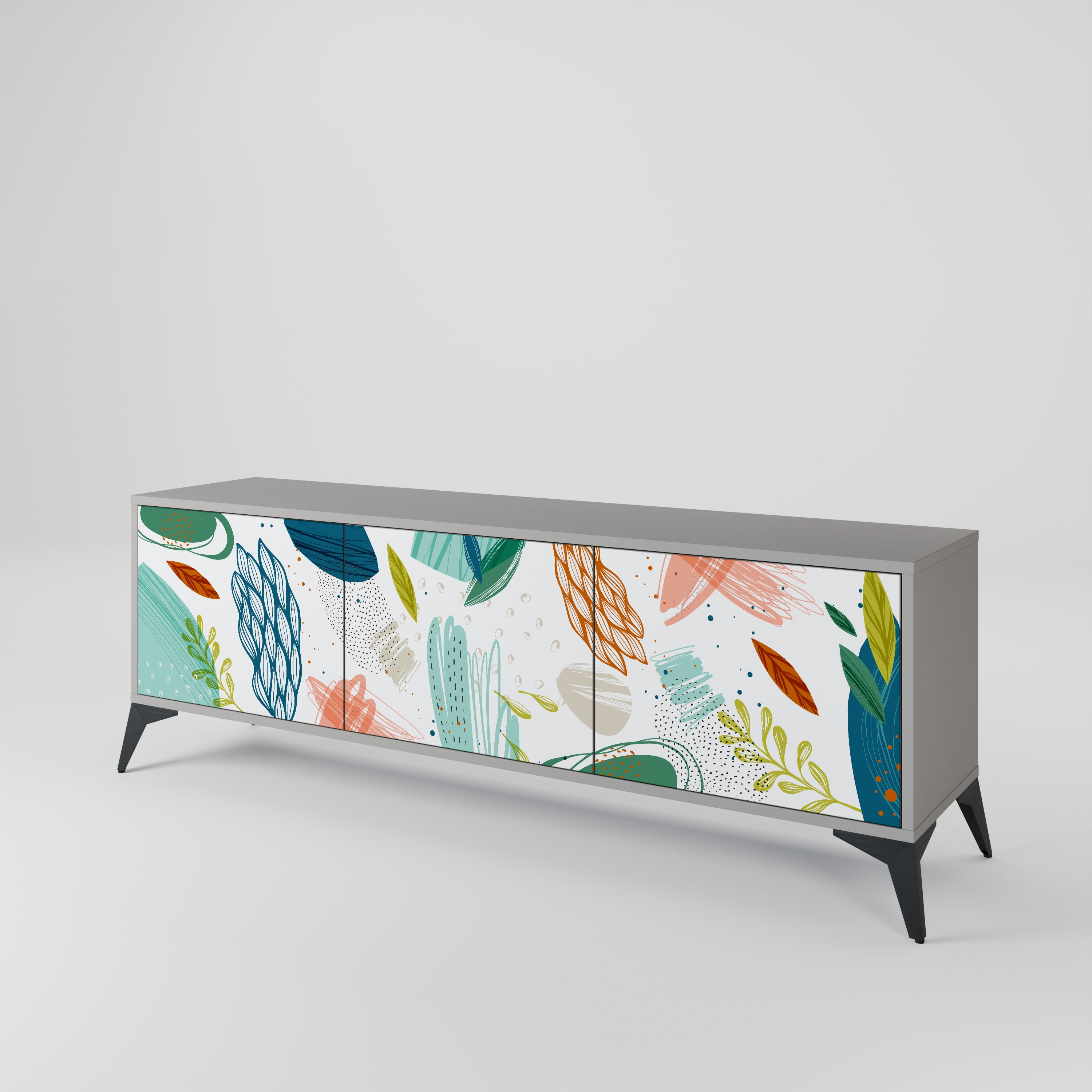 BOTANICAL HURRICANE Mueble de TV de 3 Puertas