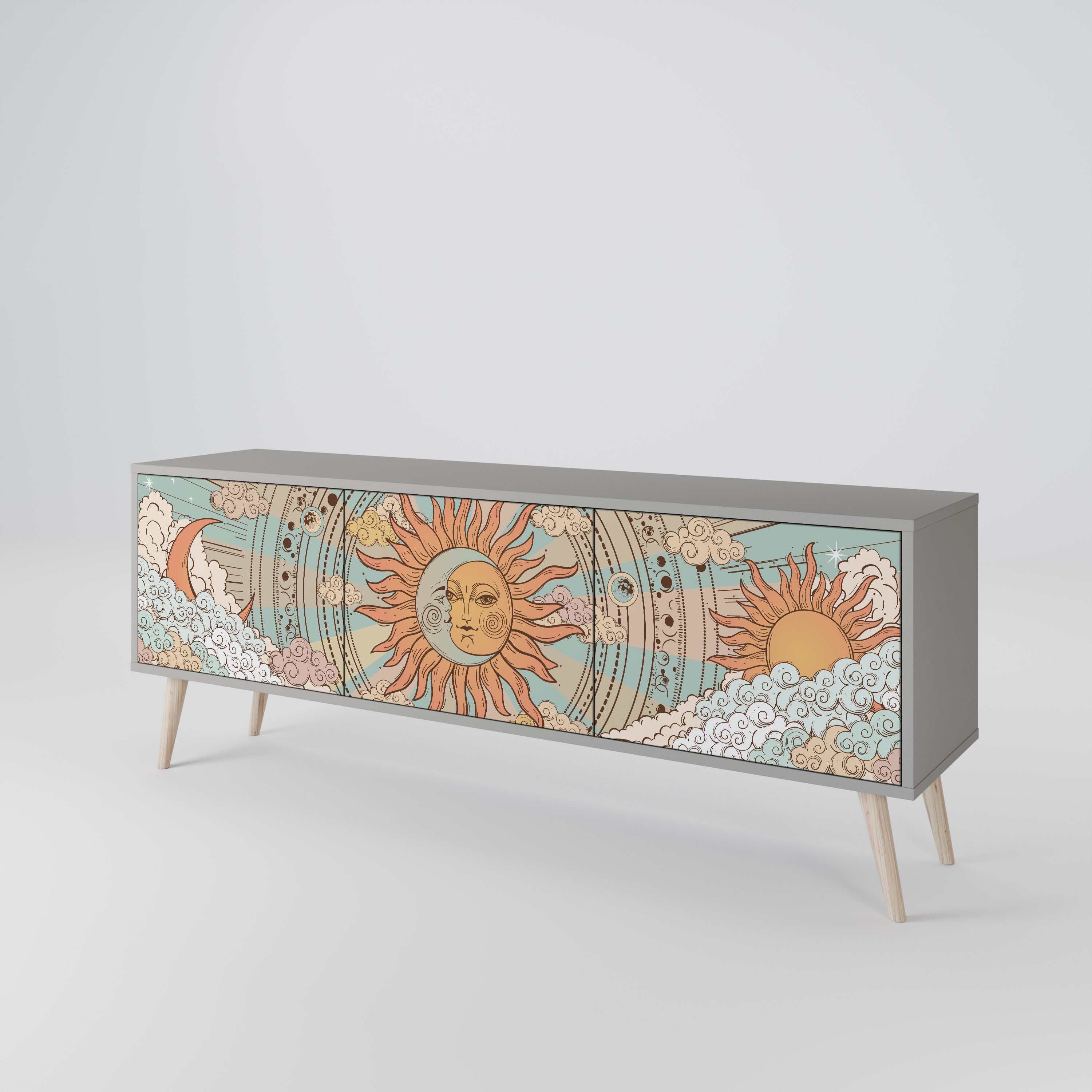 MYSTICAL STRUCTURE Mueble de TV de 3 Puertas