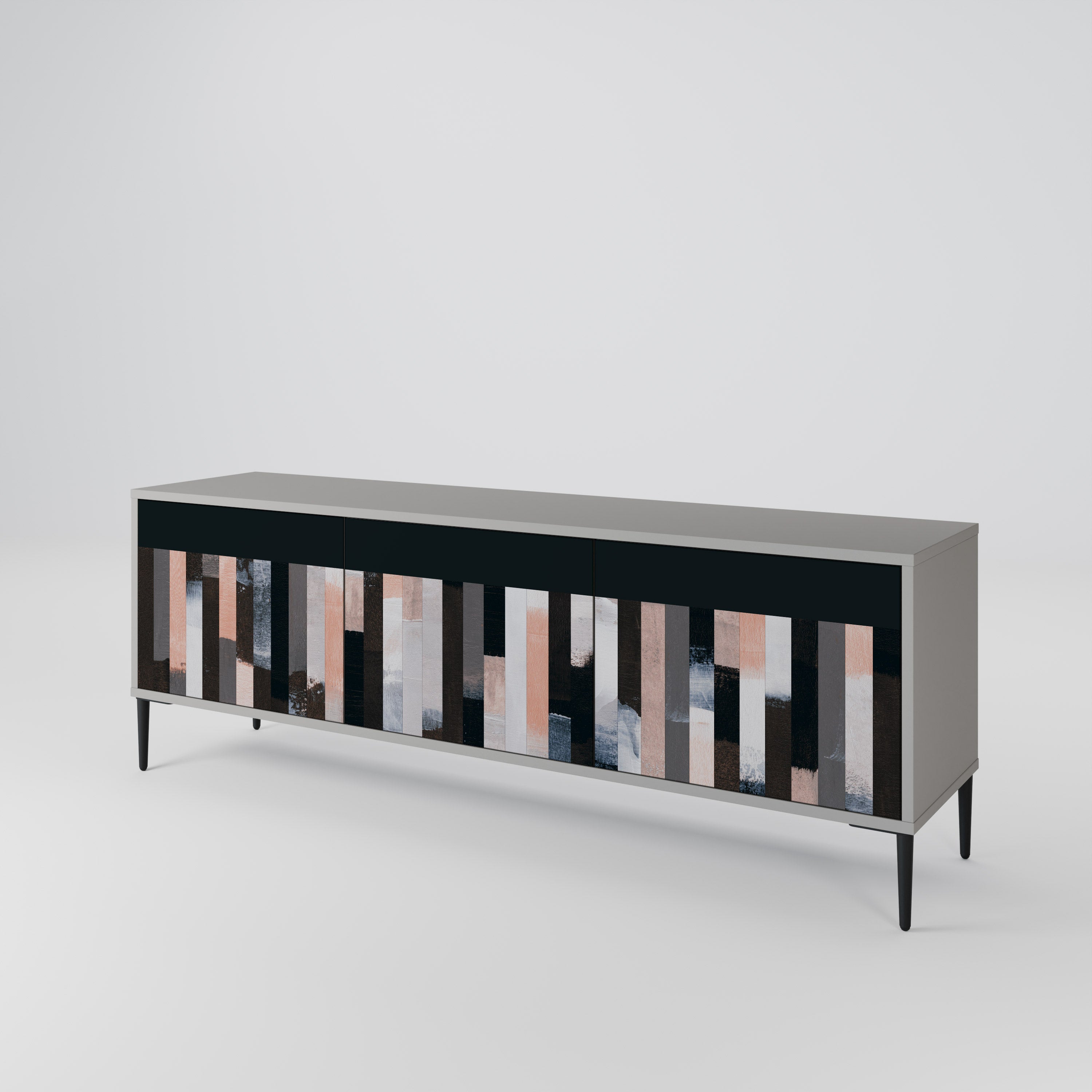 COLLAGE OF RECTANGLES Mueble de TV de 3 Puertas