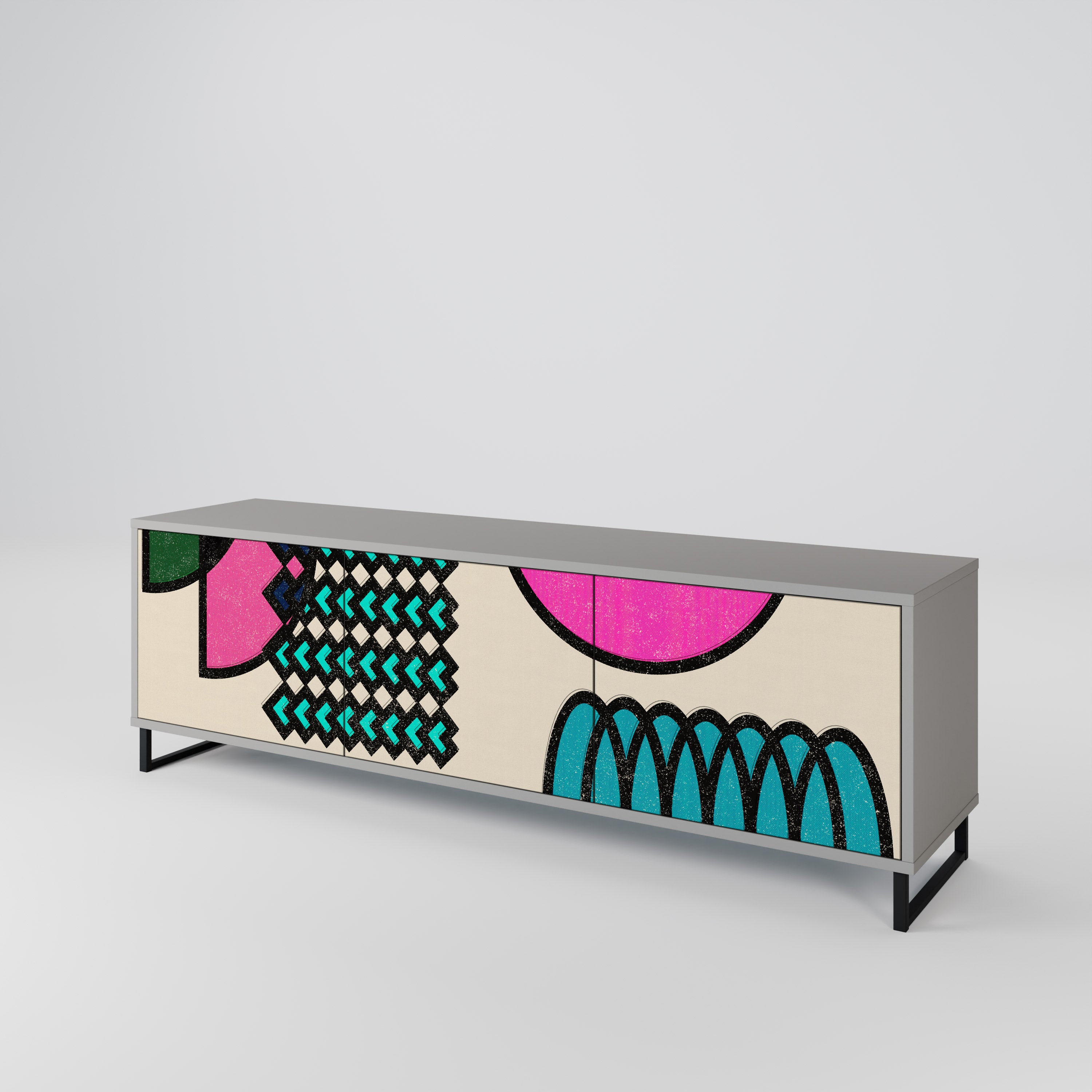 GEOMETRIC RHAPSODY Mueble de TV de 3 Puertas