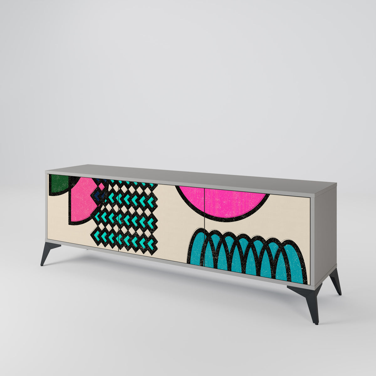 GEOMETRIC RHAPSODY Mueble de TV de 3 Puertas