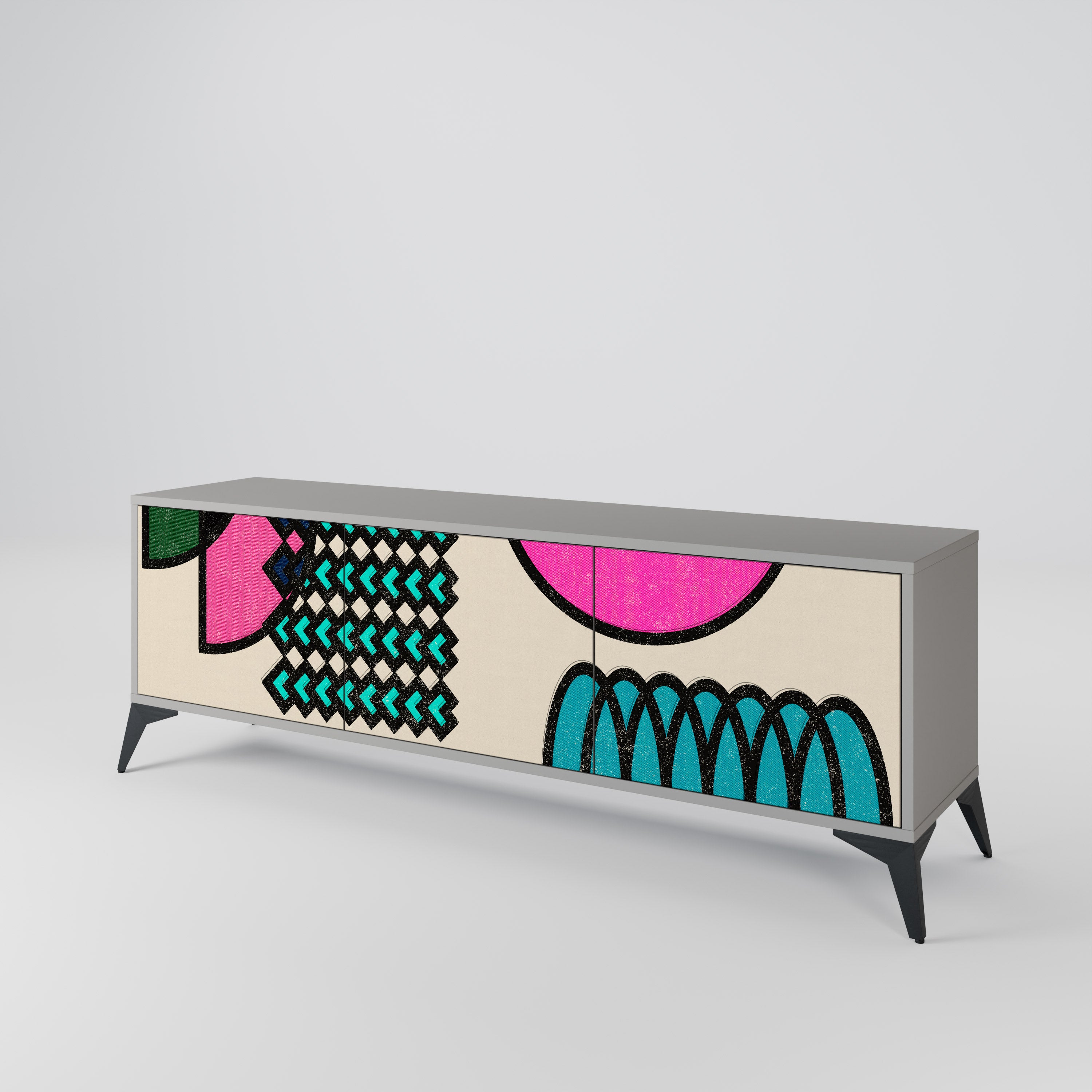 GEOMETRIC RHAPSODY Mueble de TV de 3 Puertas