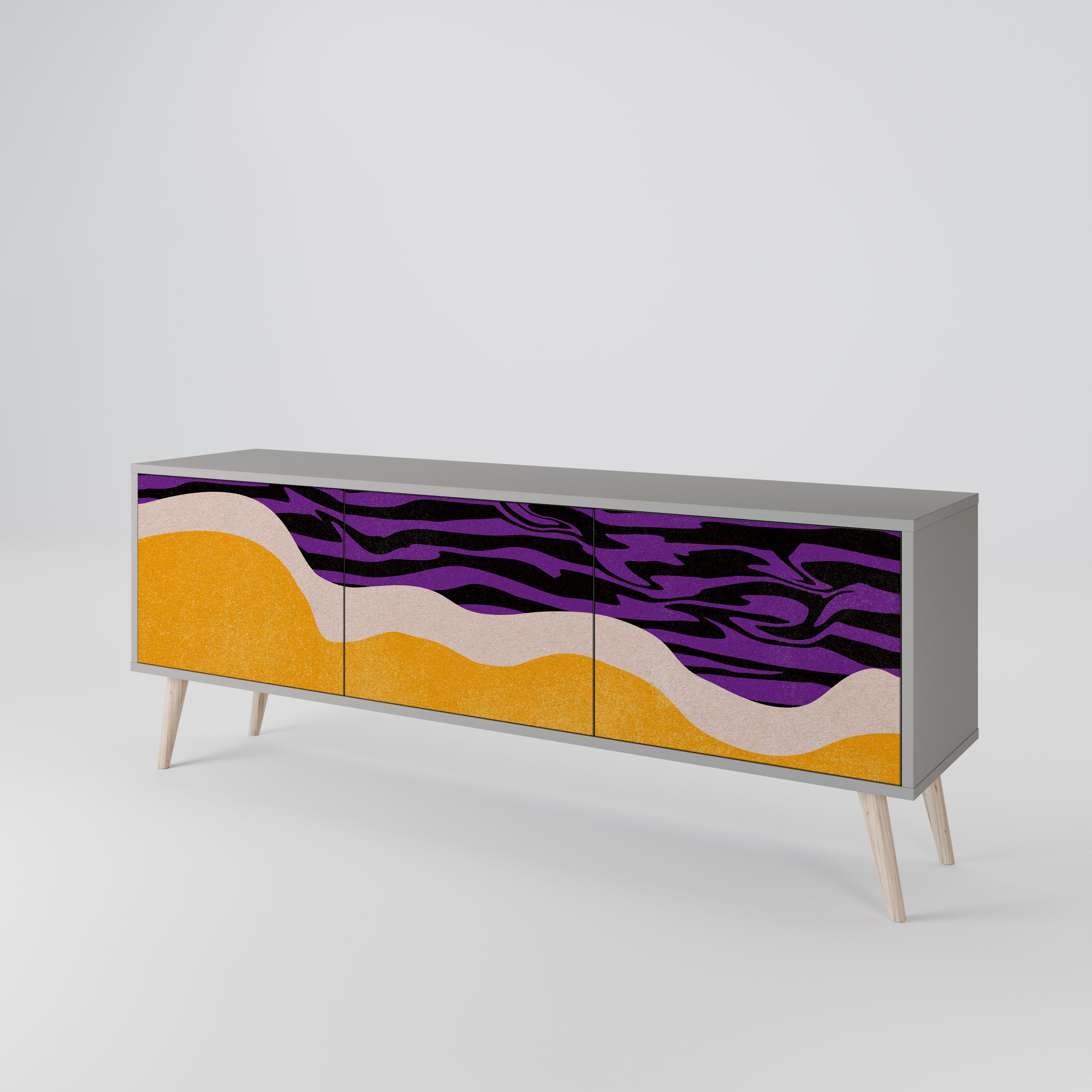 INDEPENDENT BORDER Mueble de TV de 3 Puertas