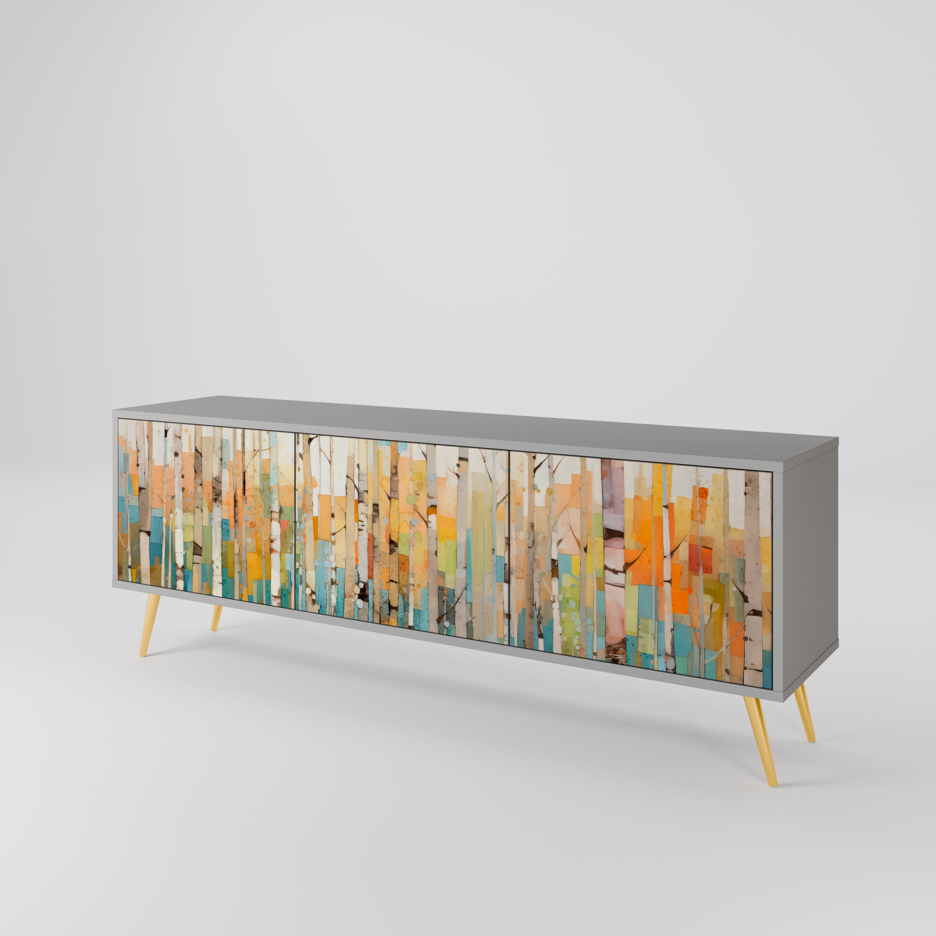 BIRCH KALEIDOSCOPE Mueble de TV de 3 Puertas