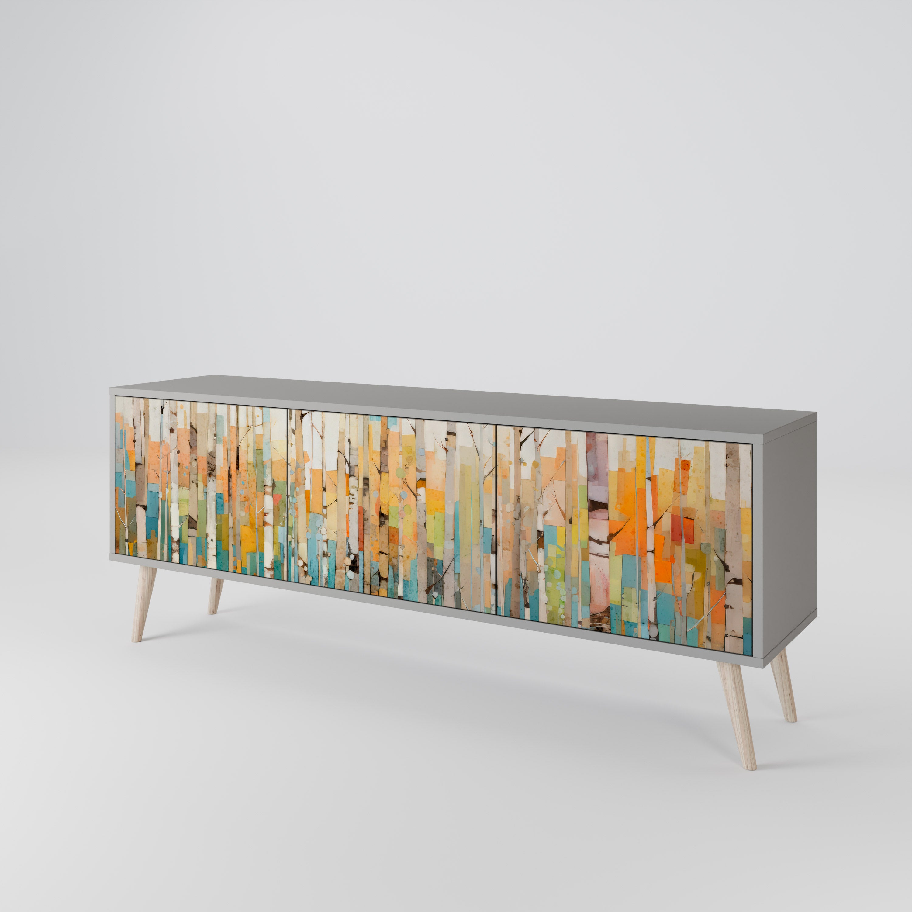 BIRCH KALEIDOSCOPE Mueble de TV de 3 Puertas