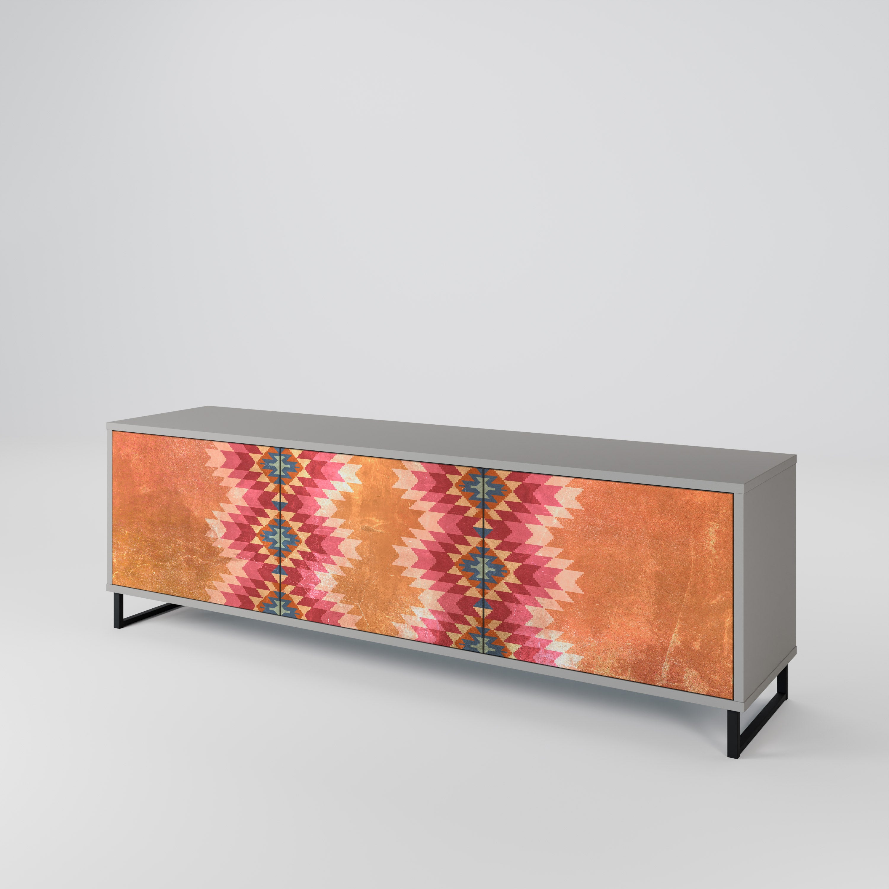INDIAN FOLK Mueble de TV de 3 Puertas