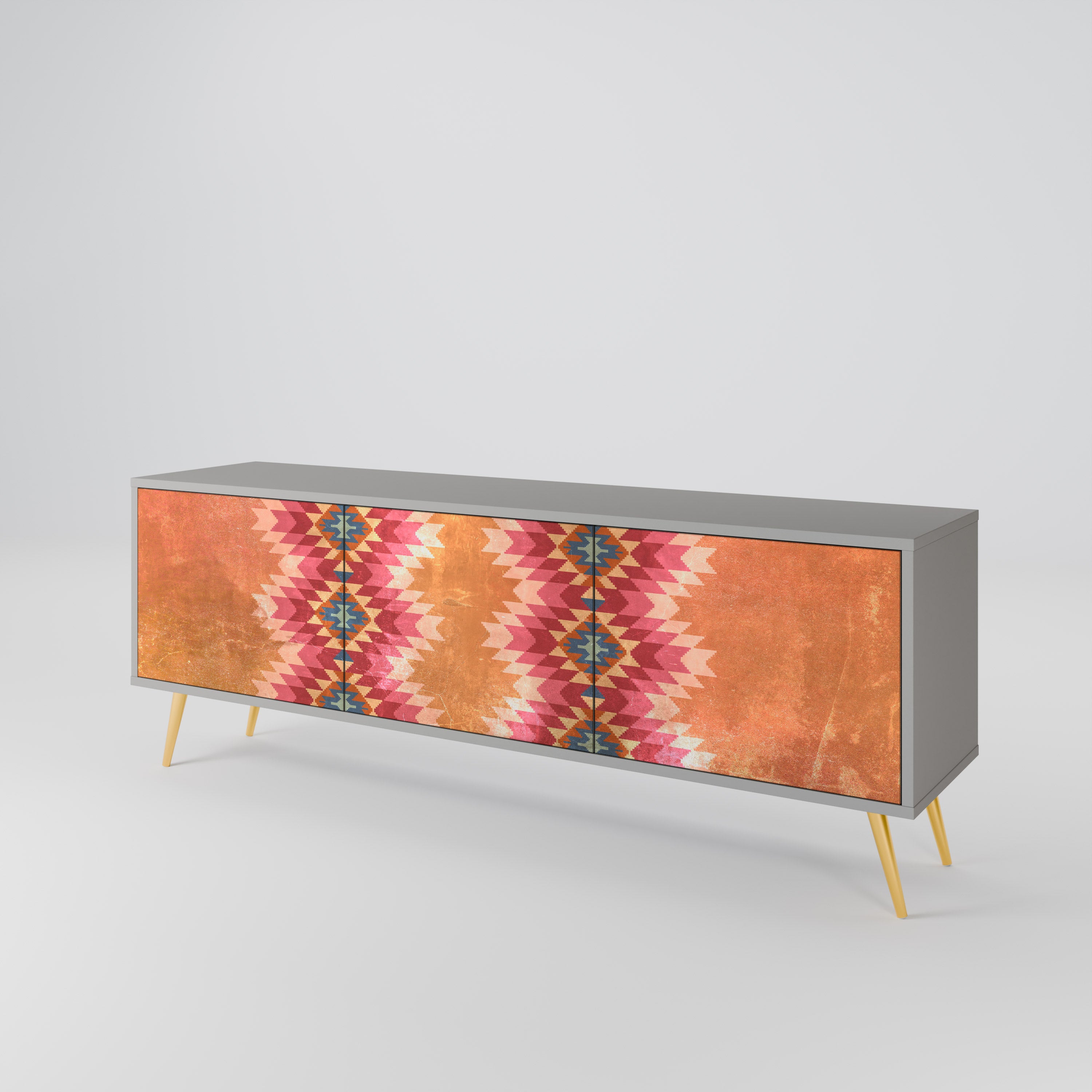 INDIAN FOLK Mueble de TV de 3 Puertas