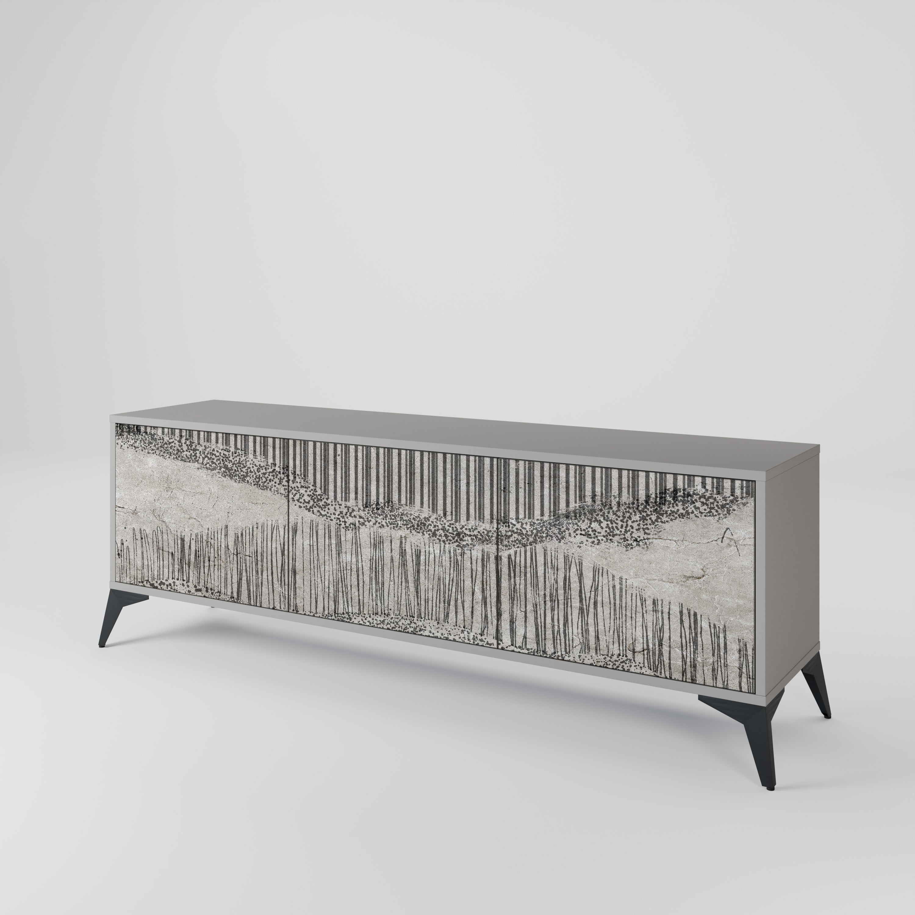 GRAIN LINES Mueble de TV de 3 Puertas