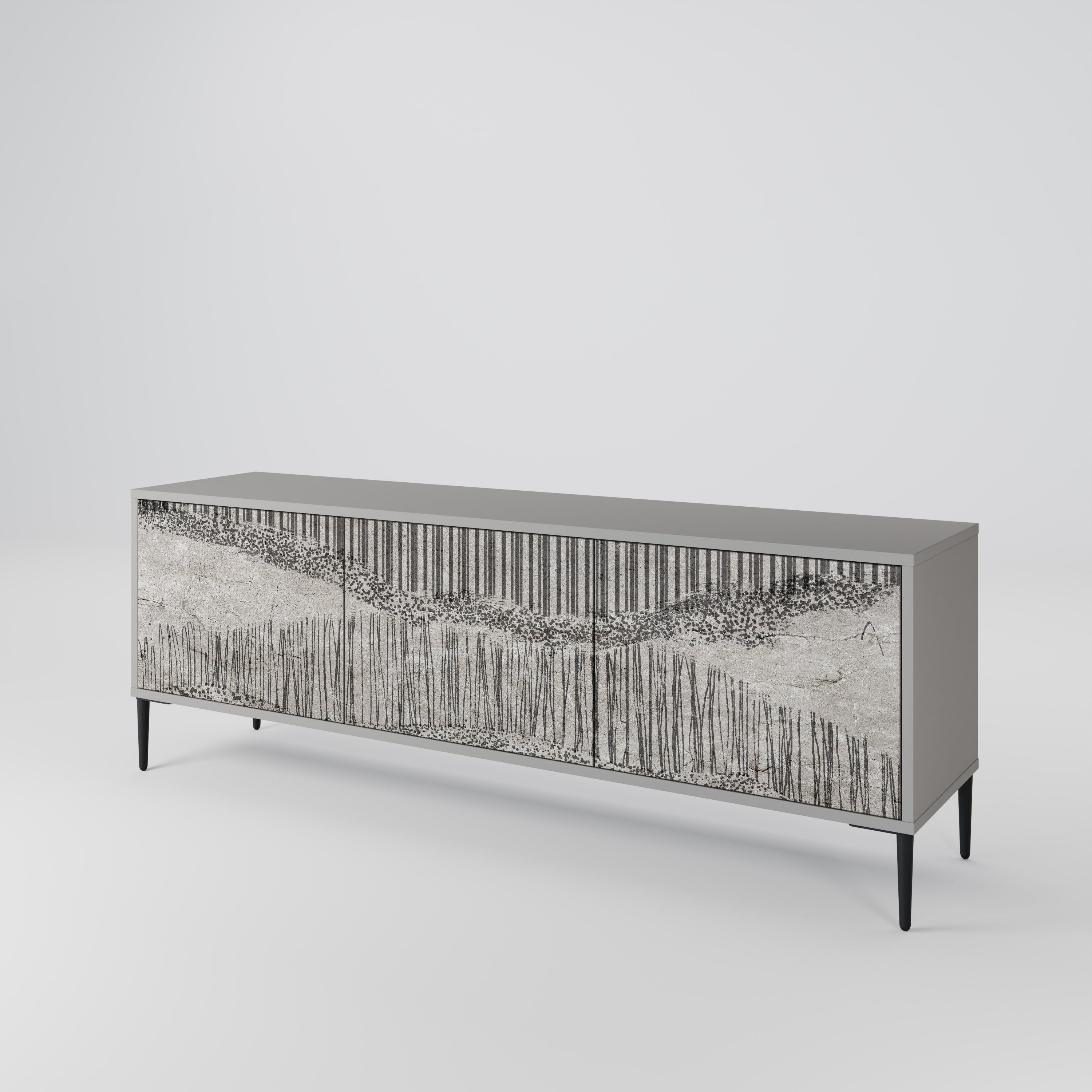 GRAIN LINES Mueble de TV de 3 Puertas