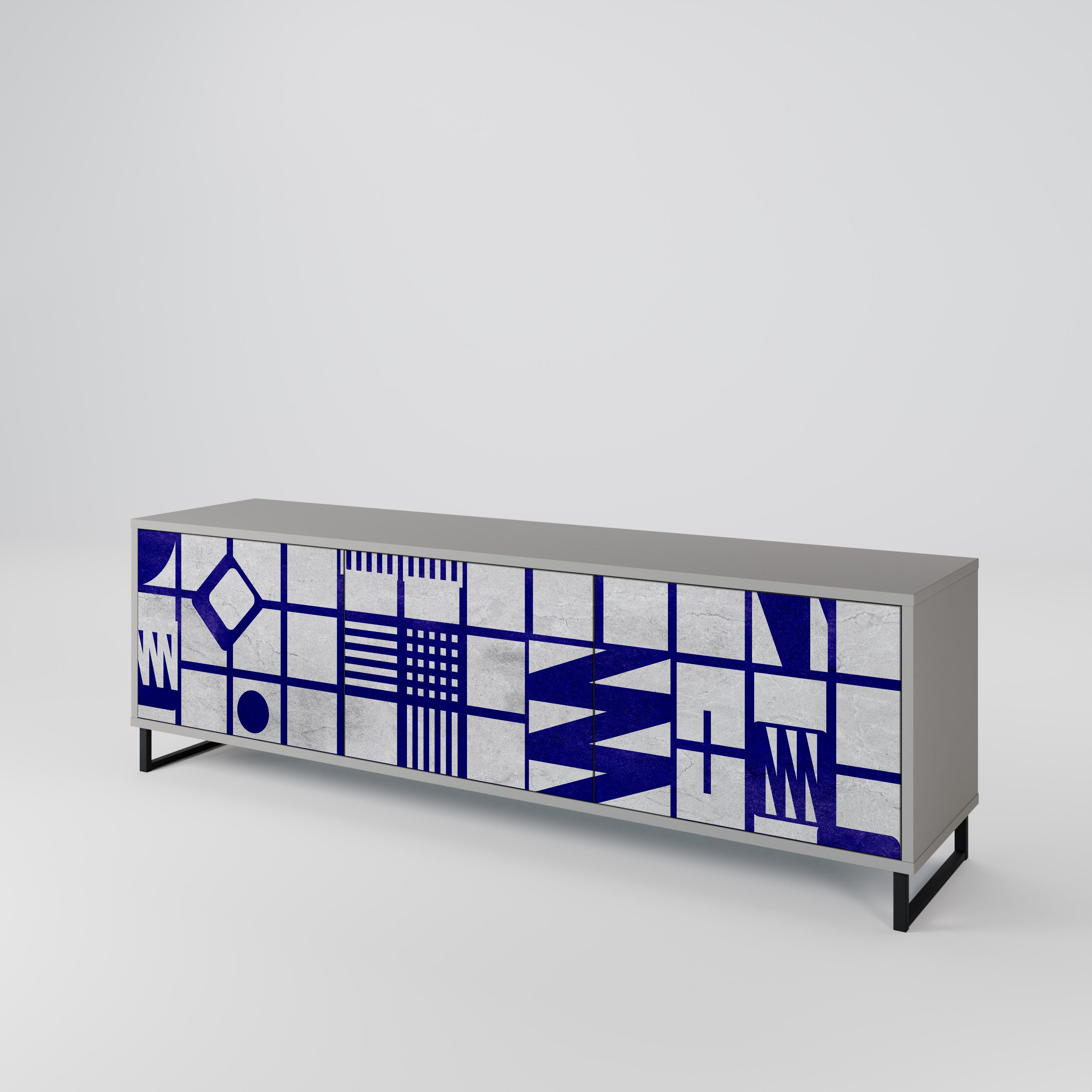 THE RIGHT PLACES Mueble de TV de 3 Puertas