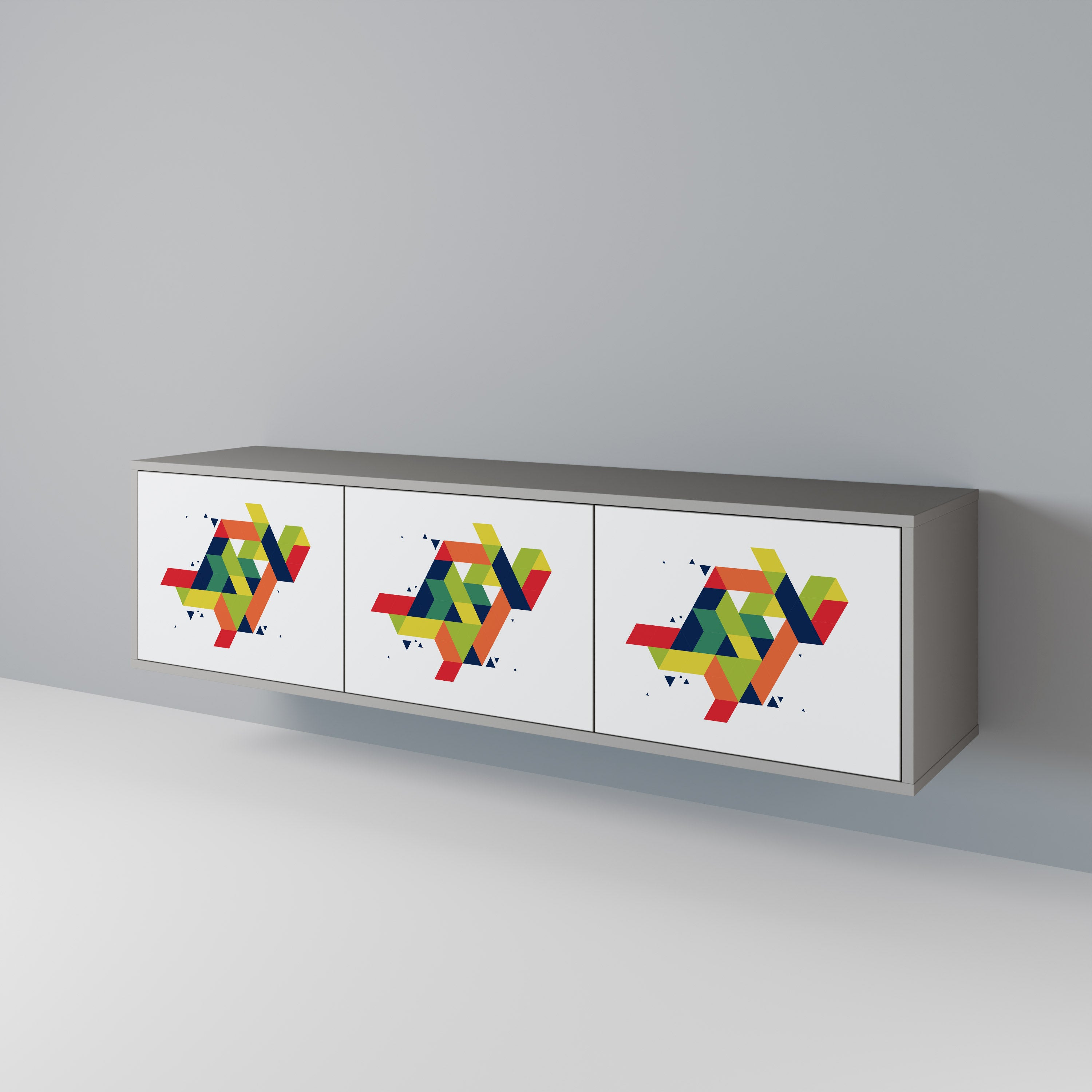 FUTURE SIGN Mueble de TV de 3 Puertas