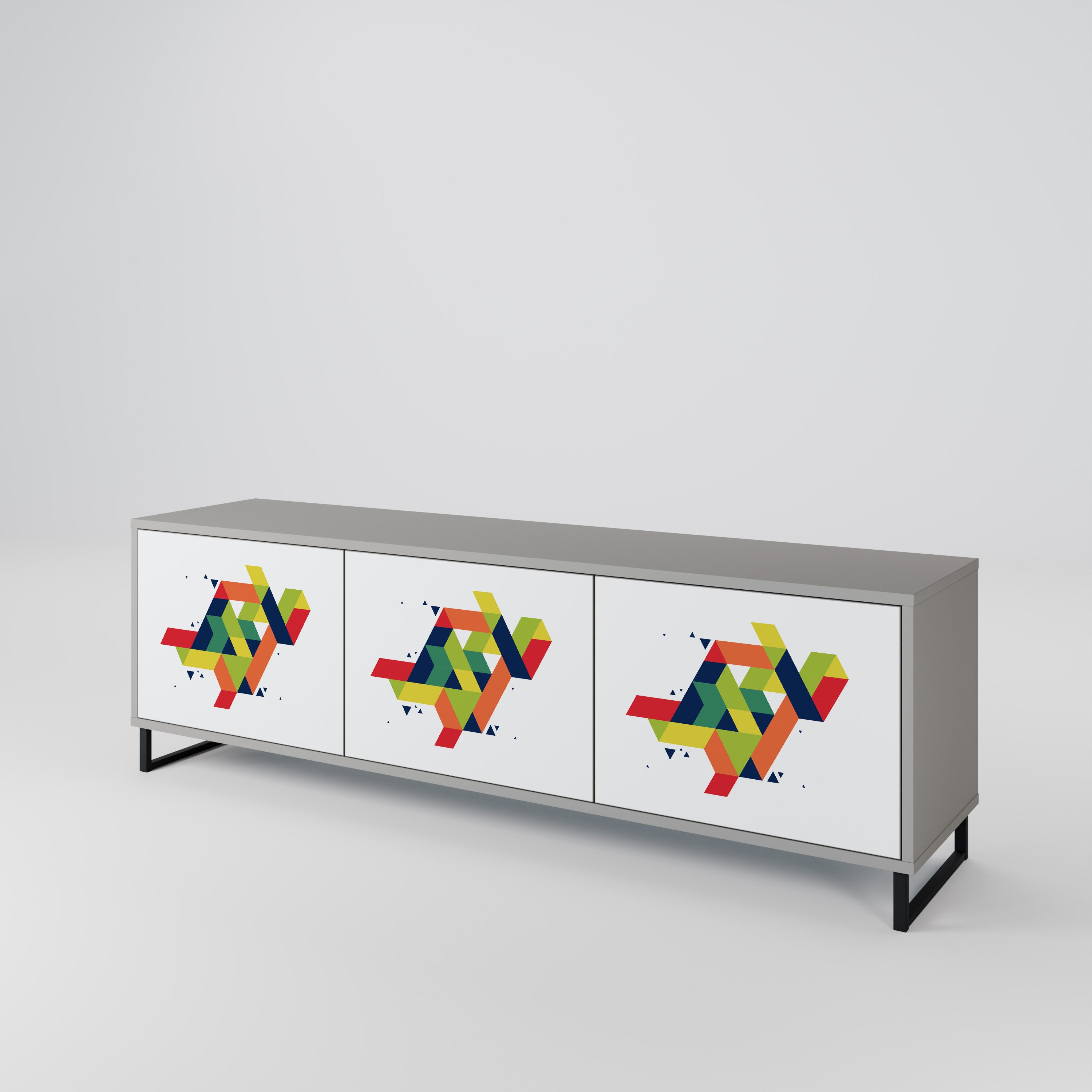 FUTURE SIGN Mueble de TV de 3 Puertas