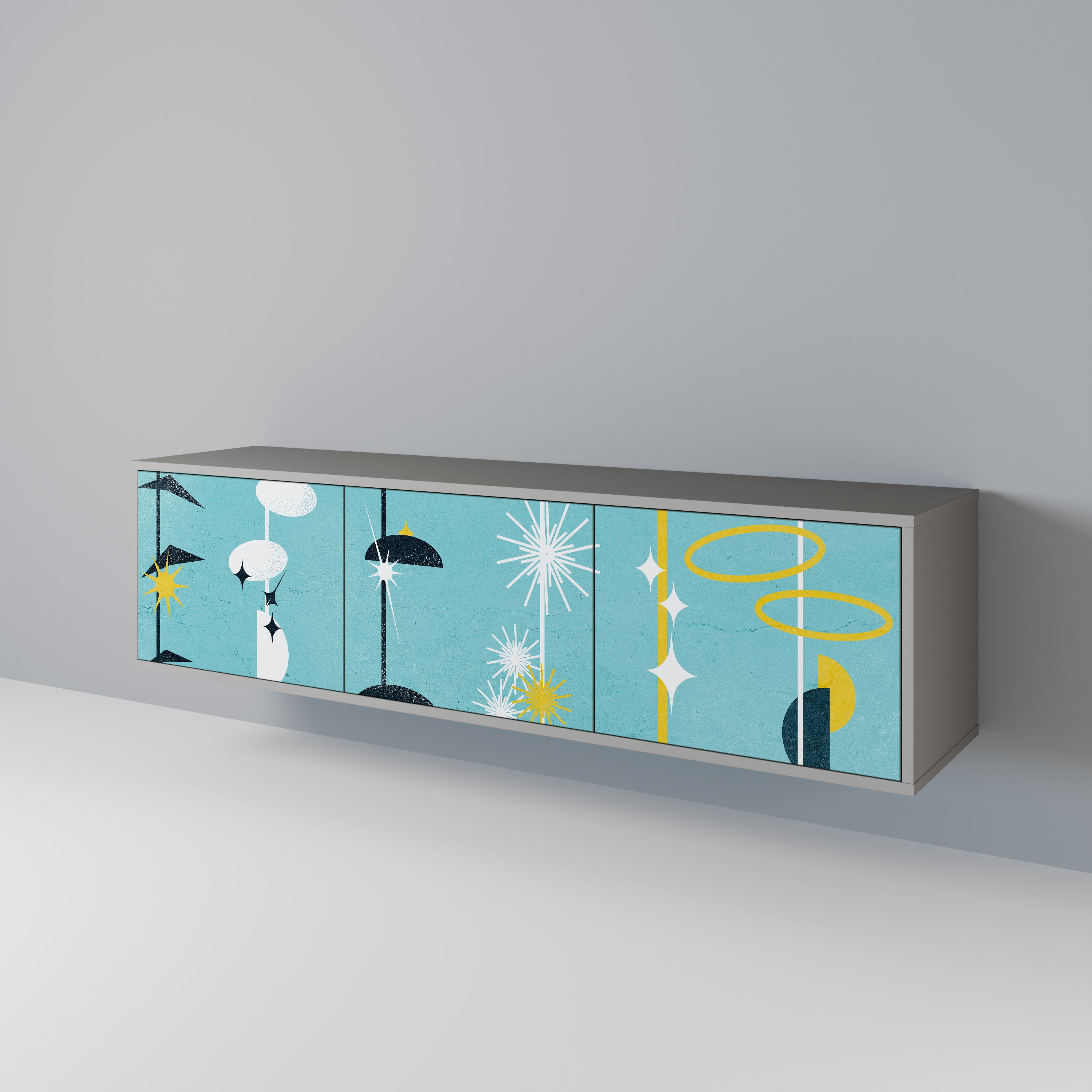 PATHS TO HAPPINESS Mueble de TV de 3 Puertas