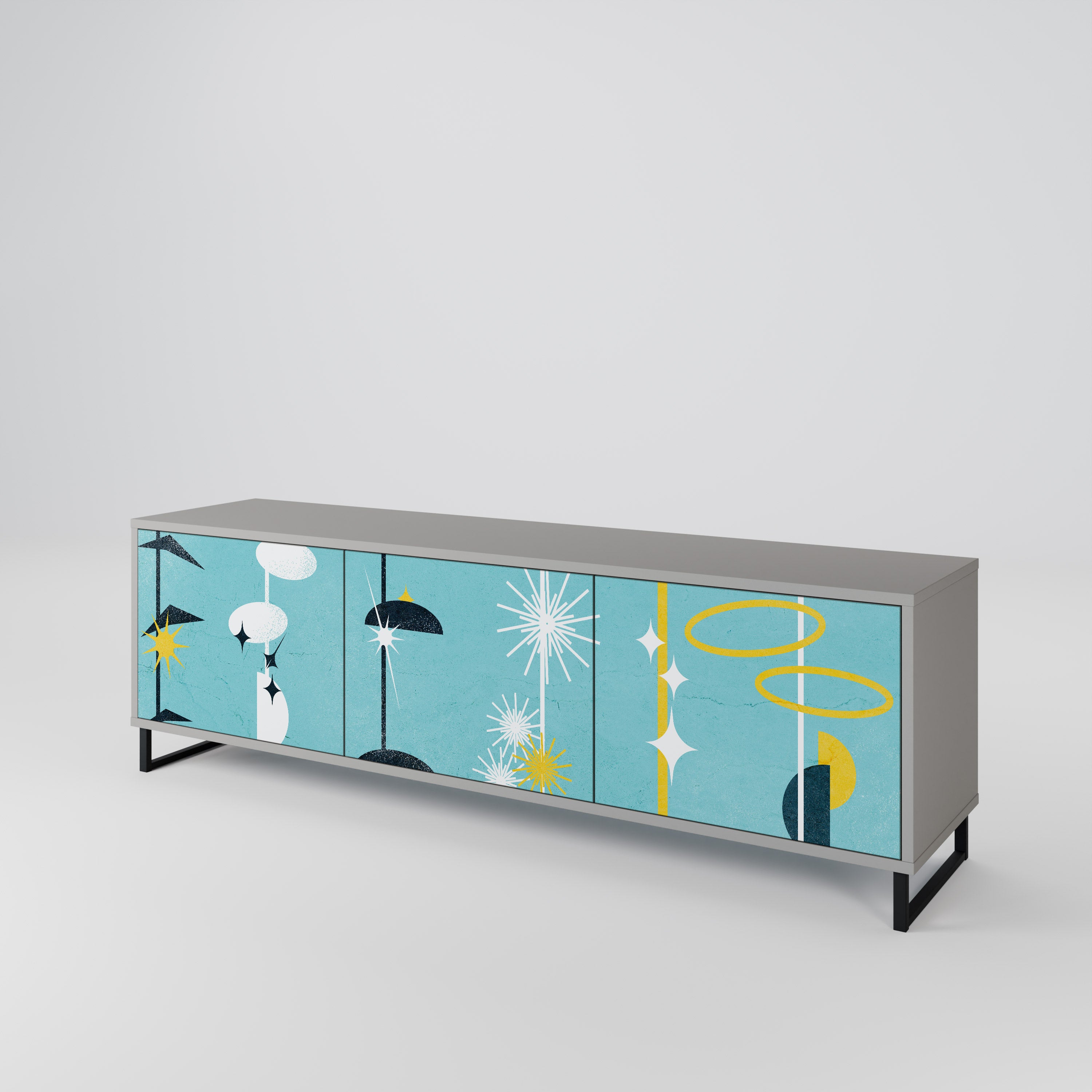 PATHS TO HAPPINESS Mueble de TV de 3 Puertas