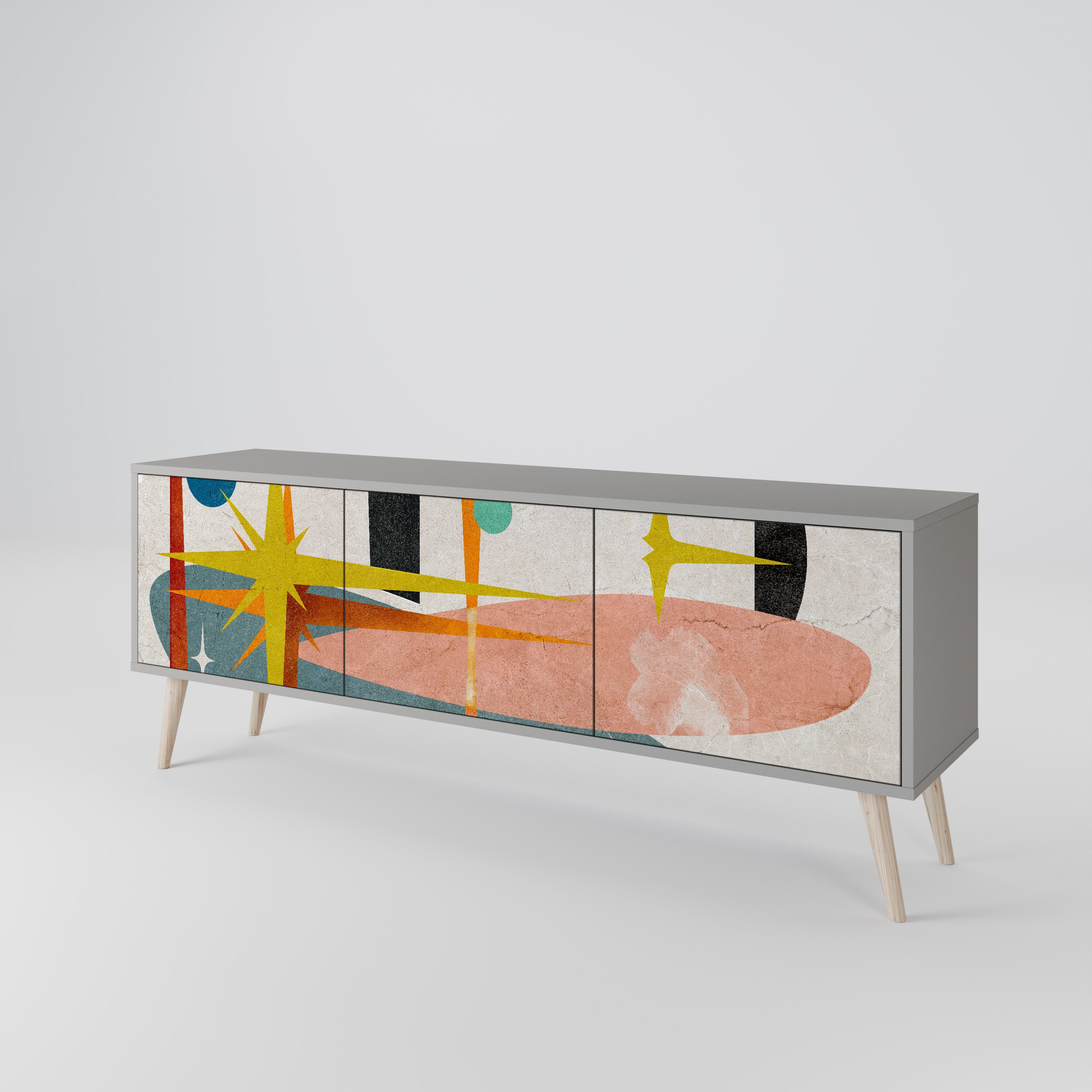 INTERSTELLAR VIBES Mueble de TV de 3 Puertas