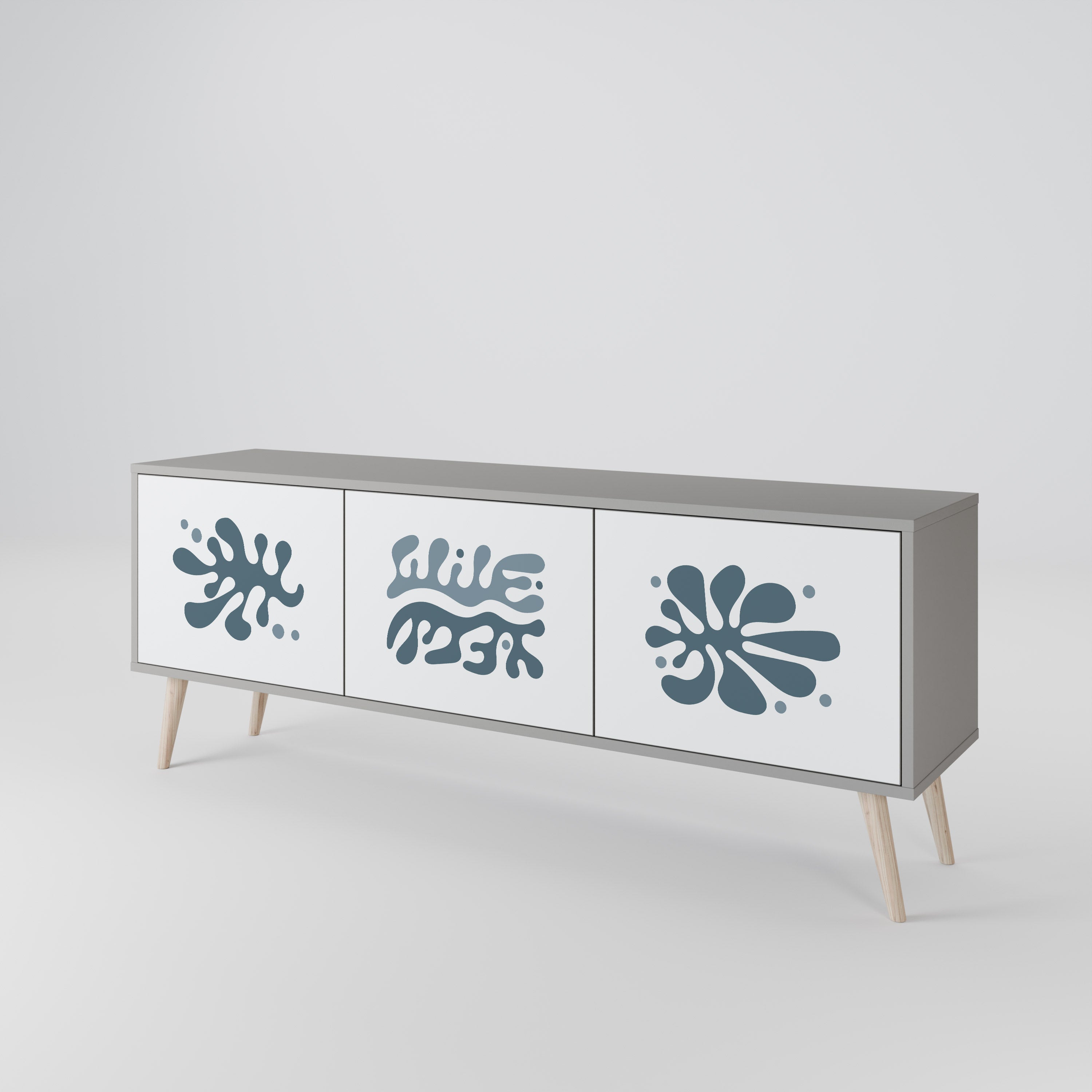 WONDERLAND VEGETATION Mueble de TV de 3 Puertas