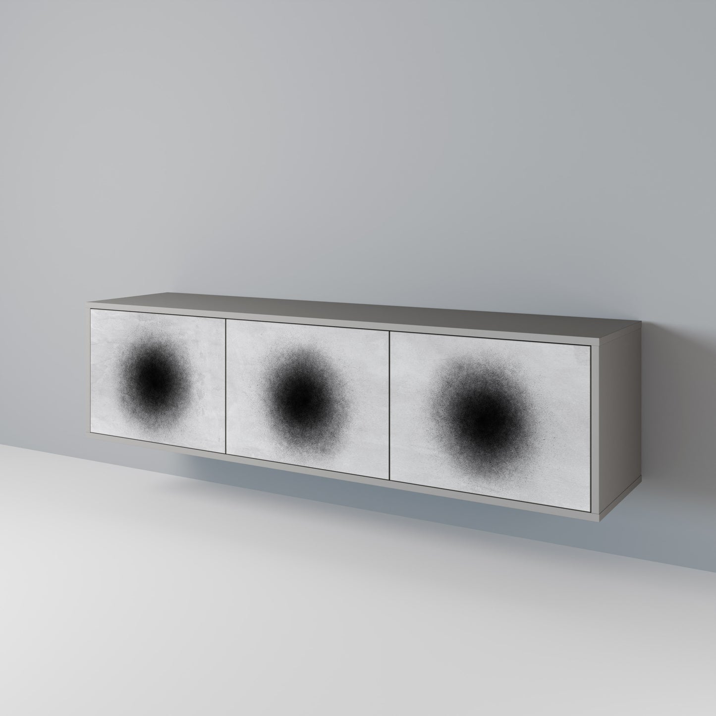 BLACK HOLE Třídveřový TV stolek