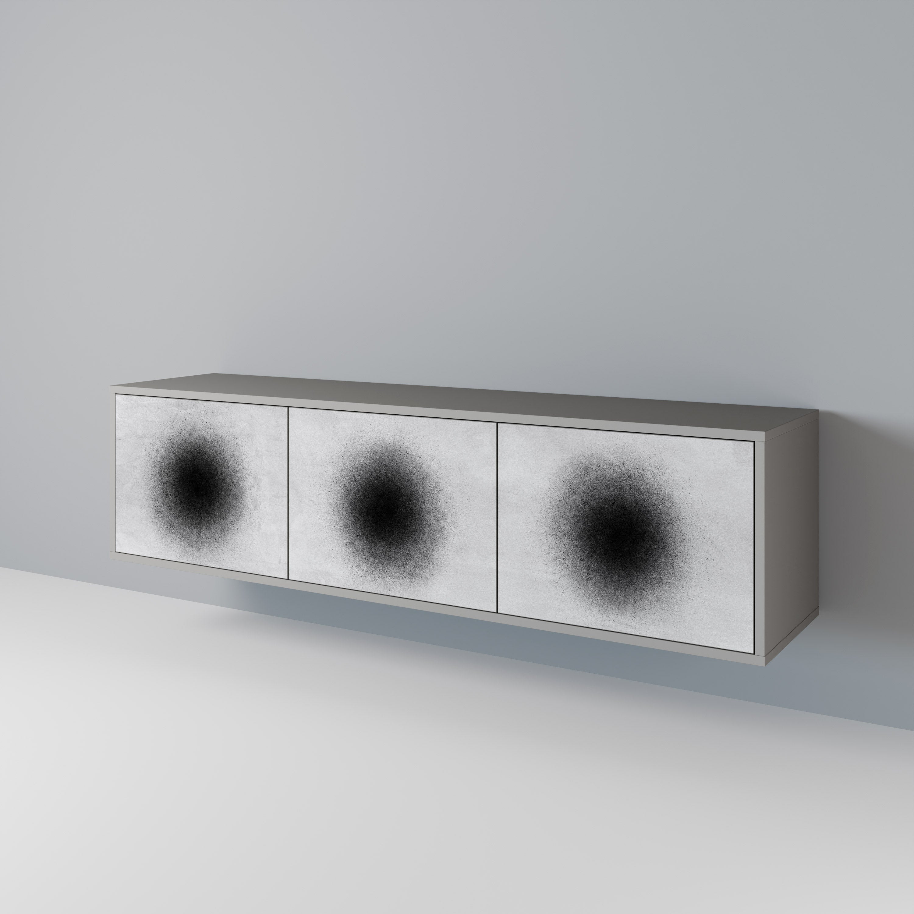 BLACK HOLE Mueble de TV de 3 Puertas