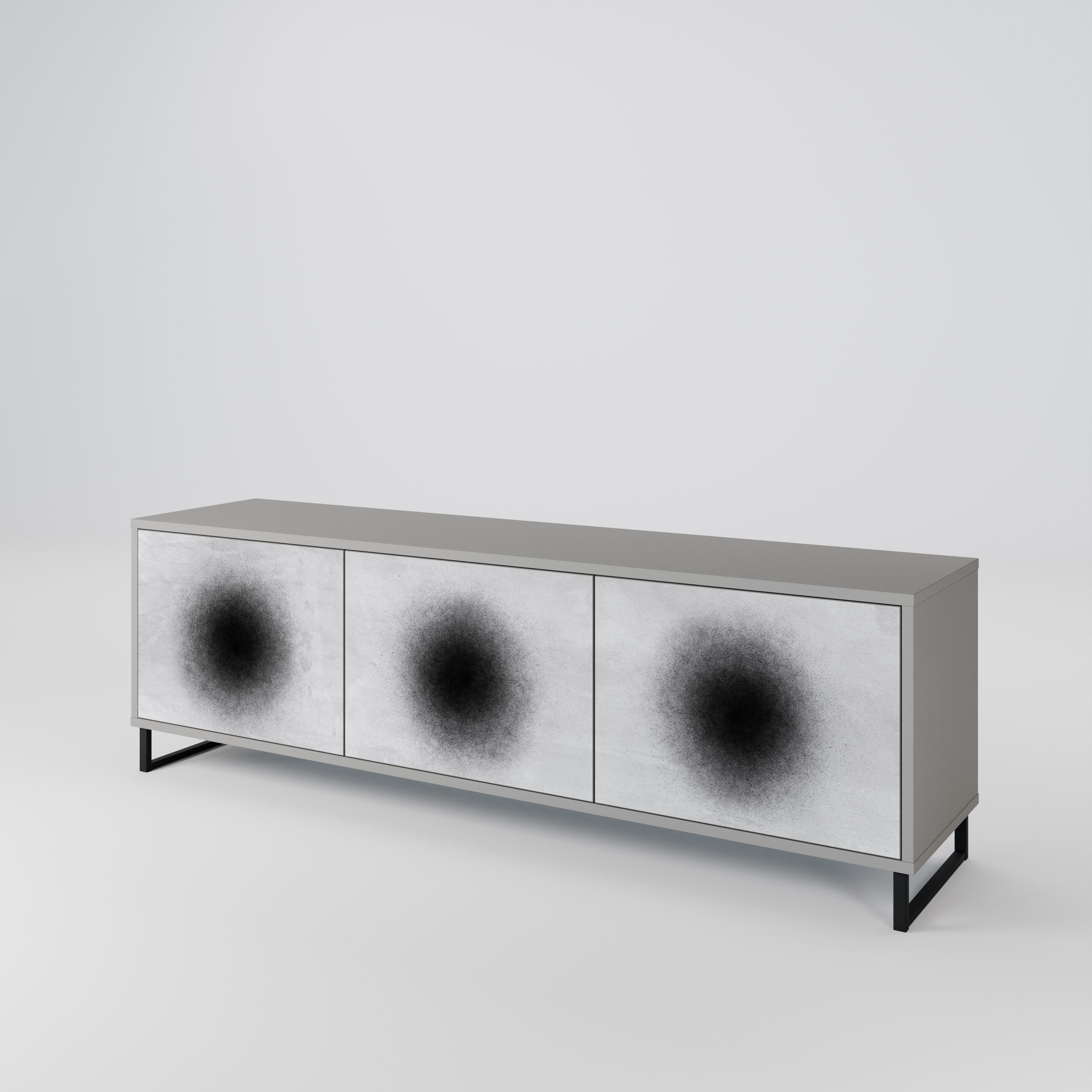 BLACK HOLE Mueble de TV de 3 Puertas
