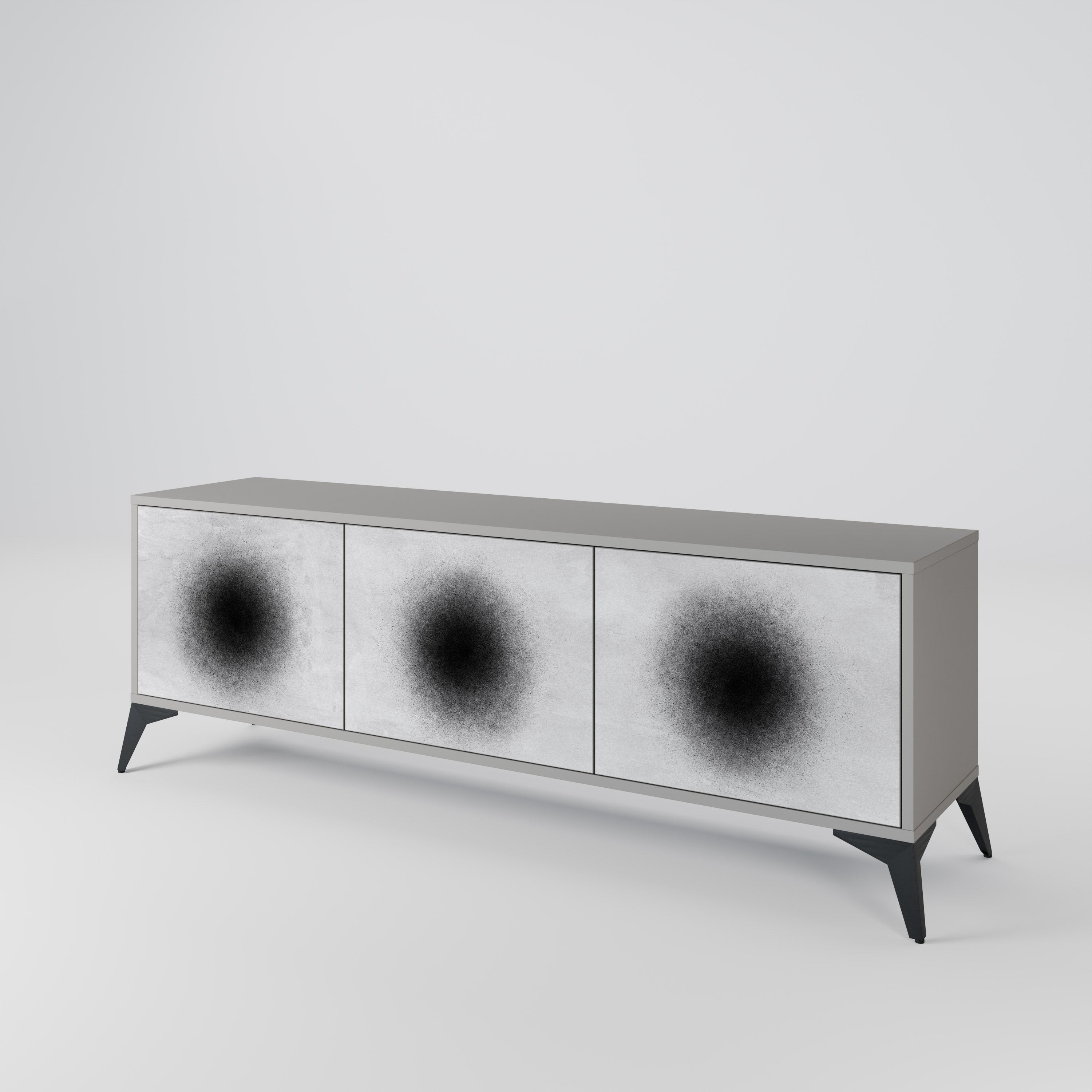 BLACK HOLE Mueble de TV de 3 Puertas