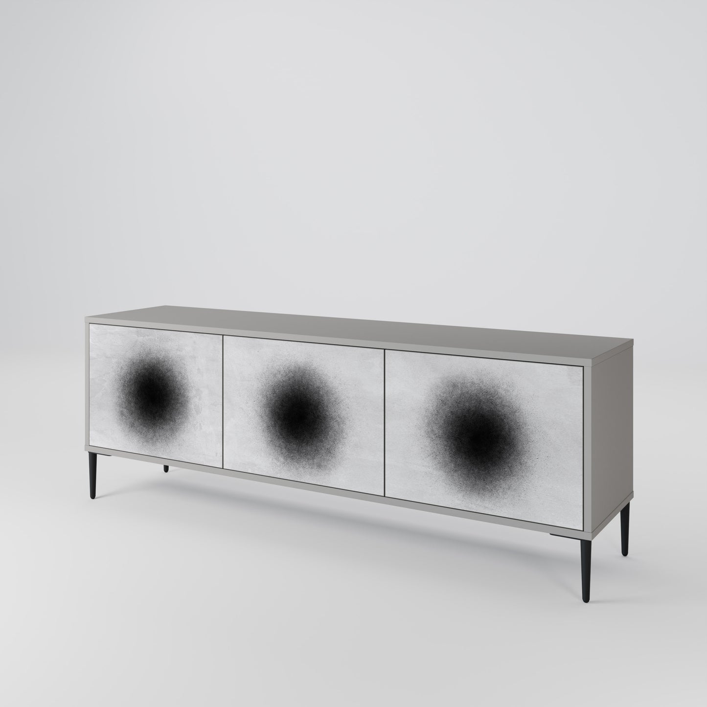 BLACK HOLE Třídveřový TV stolek