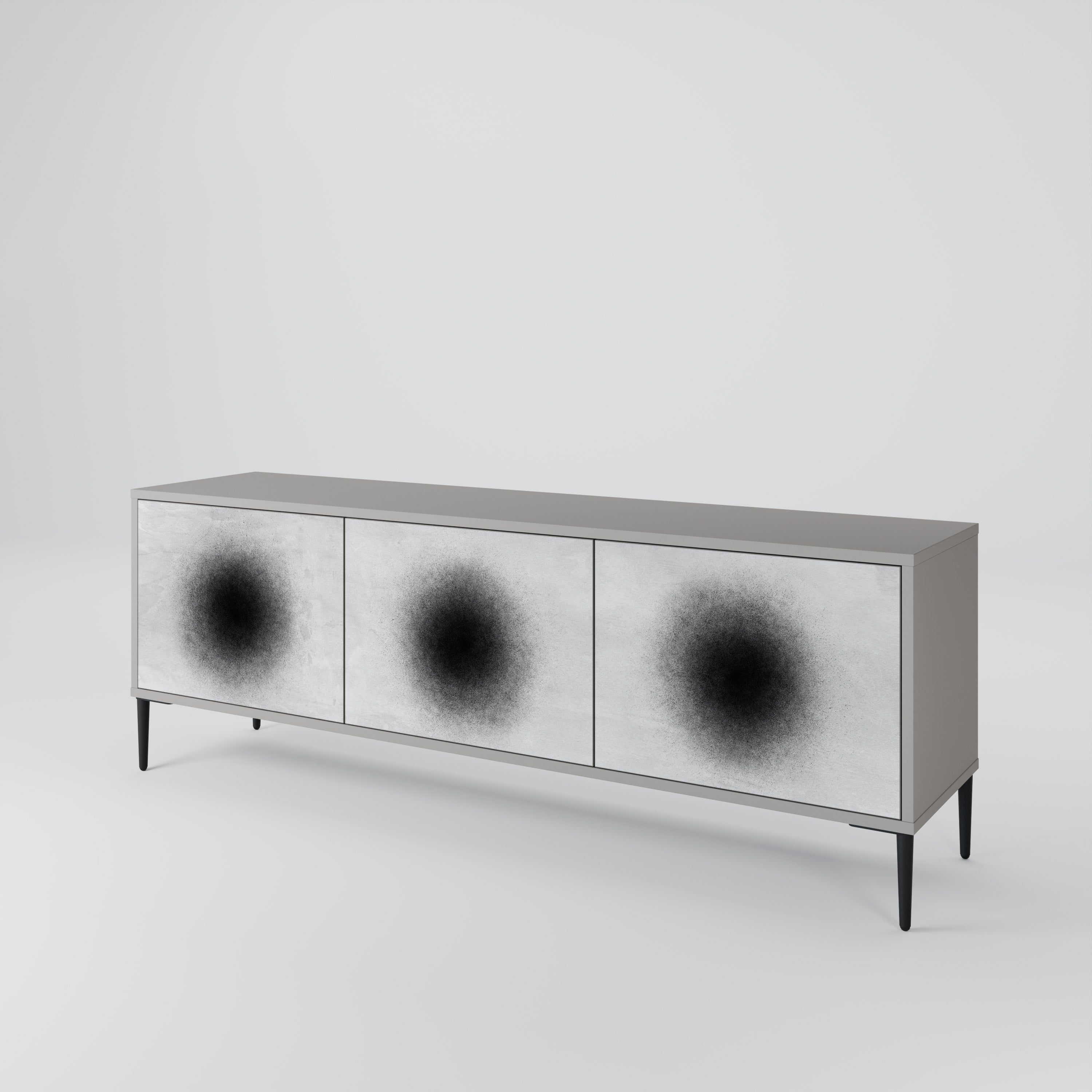 BLACK HOLE Mueble de TV de 3 Puertas