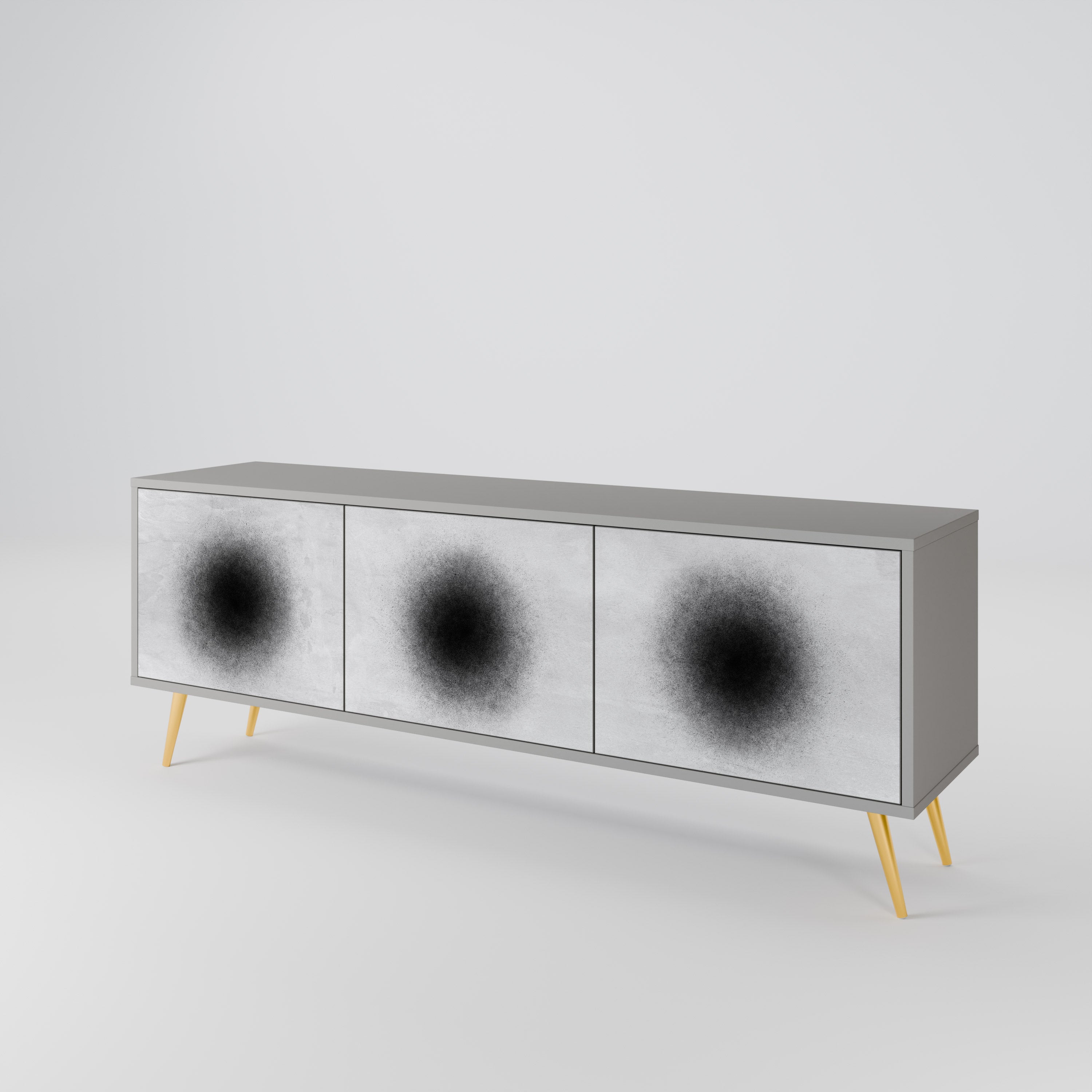 BLACK HOLE Mueble de TV de 3 Puertas