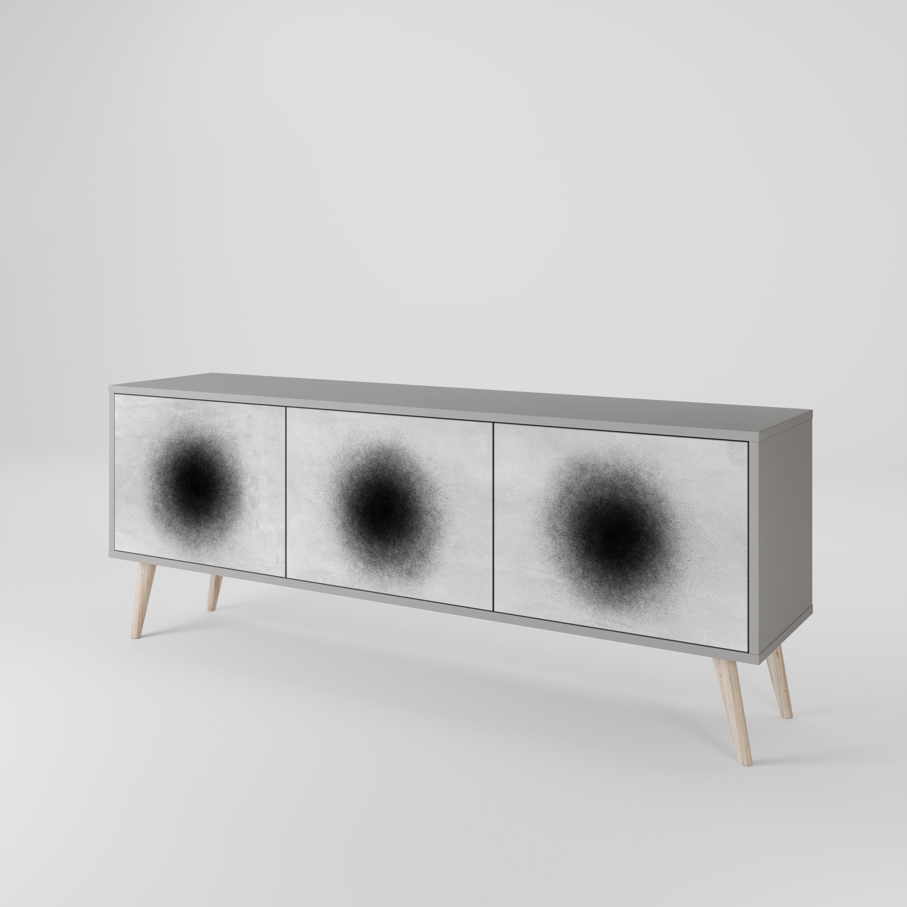BLACK HOLE Mueble de TV de 3 Puertas