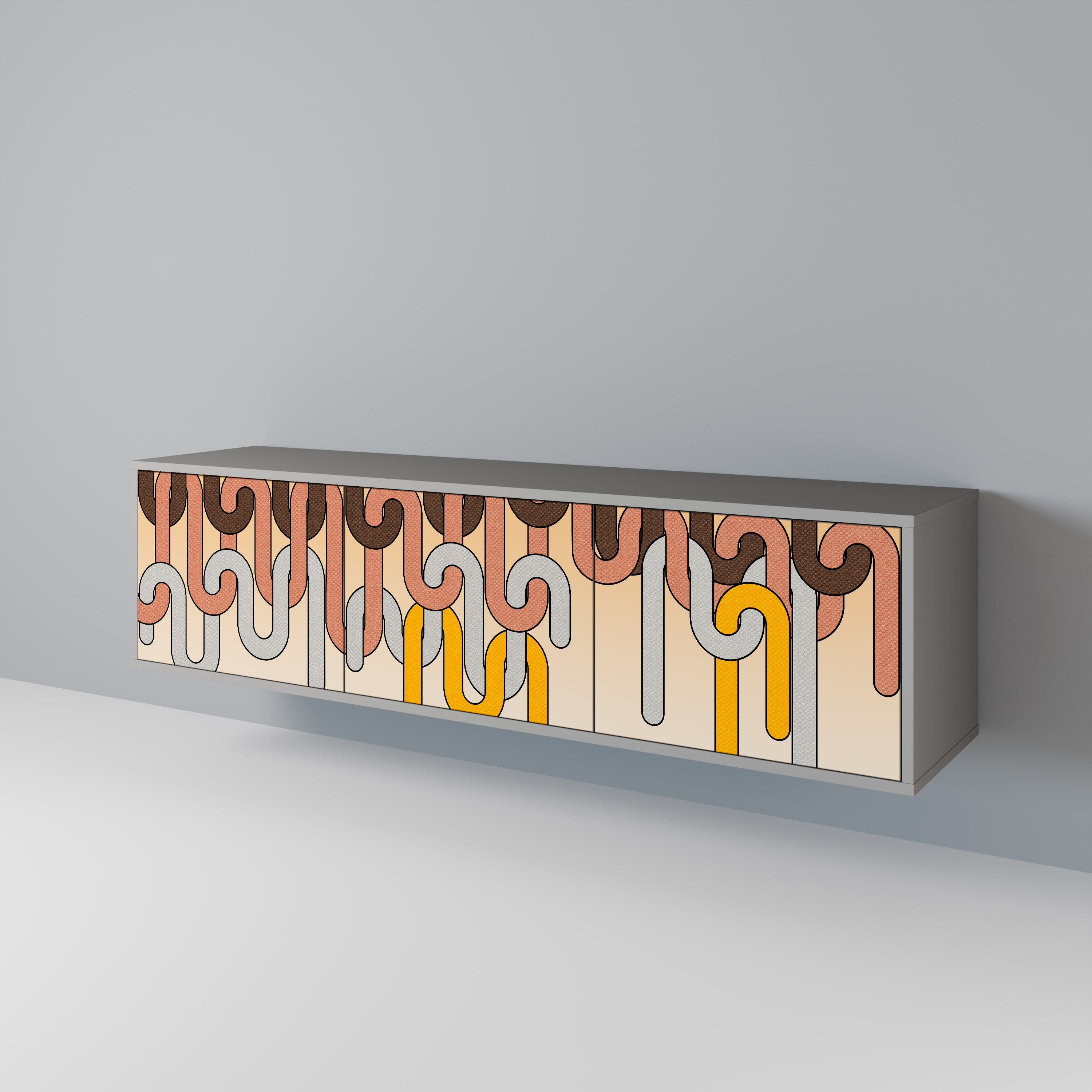 COLORFUL STRINGS Mueble de TV de 3 Puertas