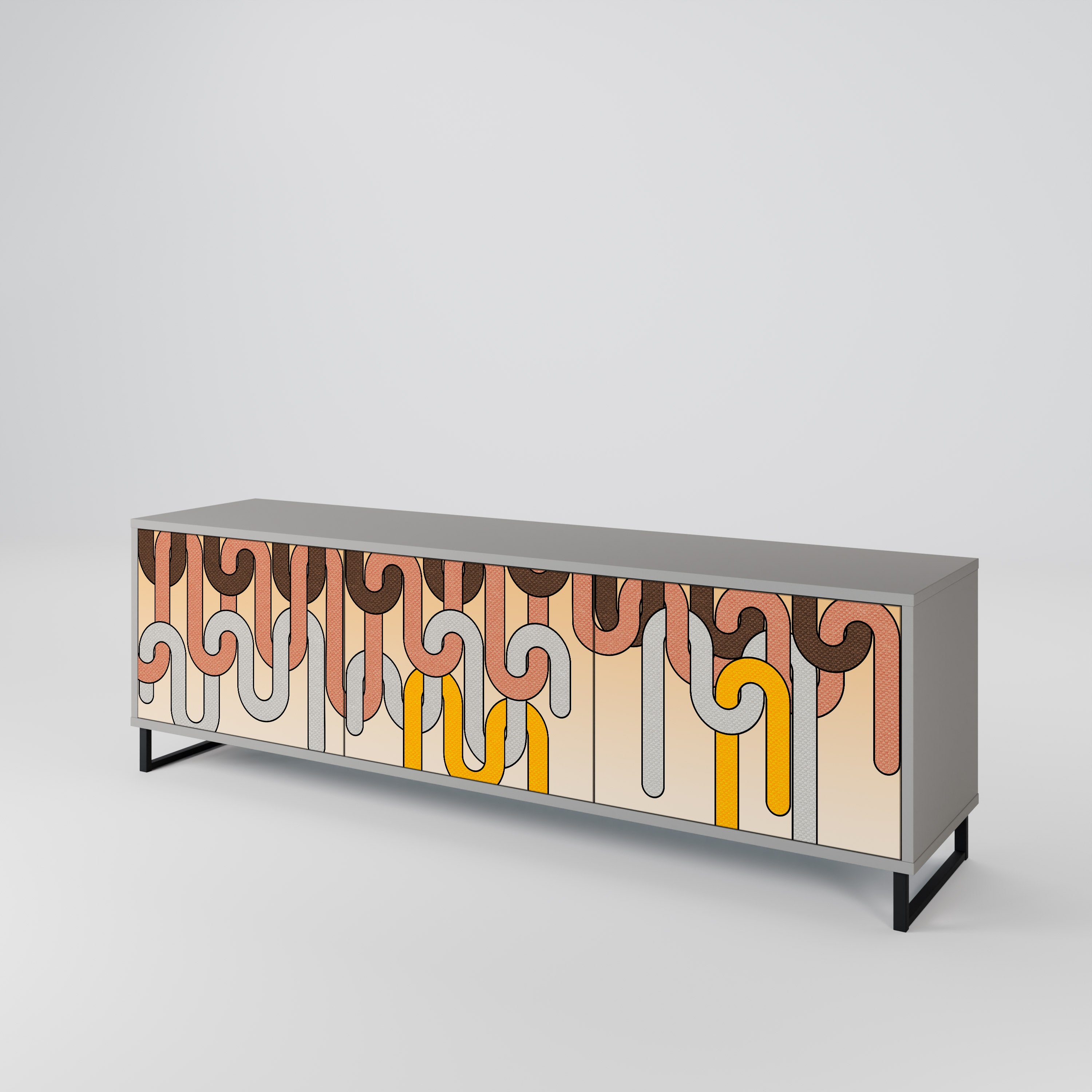 COLORFUL STRINGS Mueble de TV de 3 Puertas