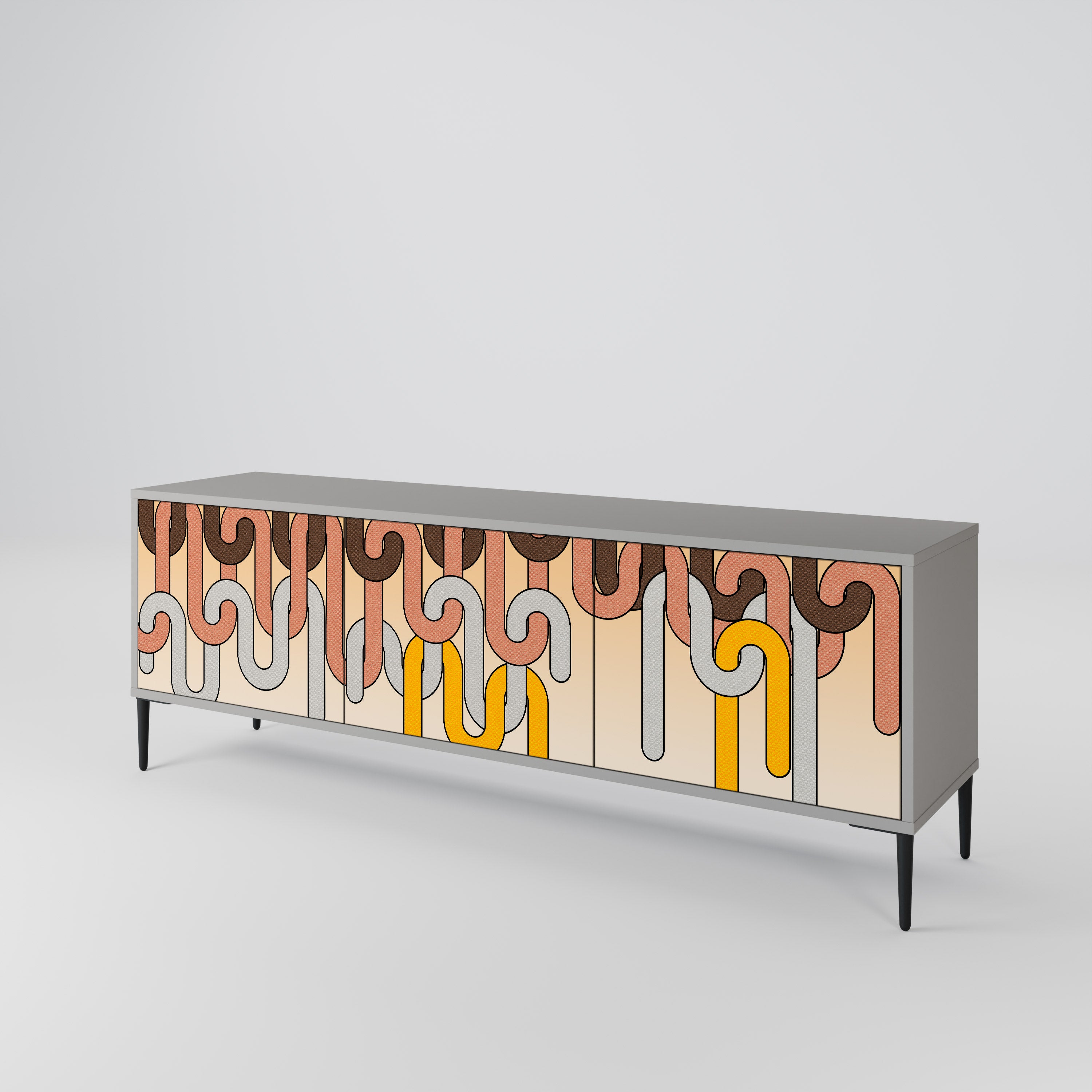 COLORFUL STRINGS Mueble de TV de 3 Puertas