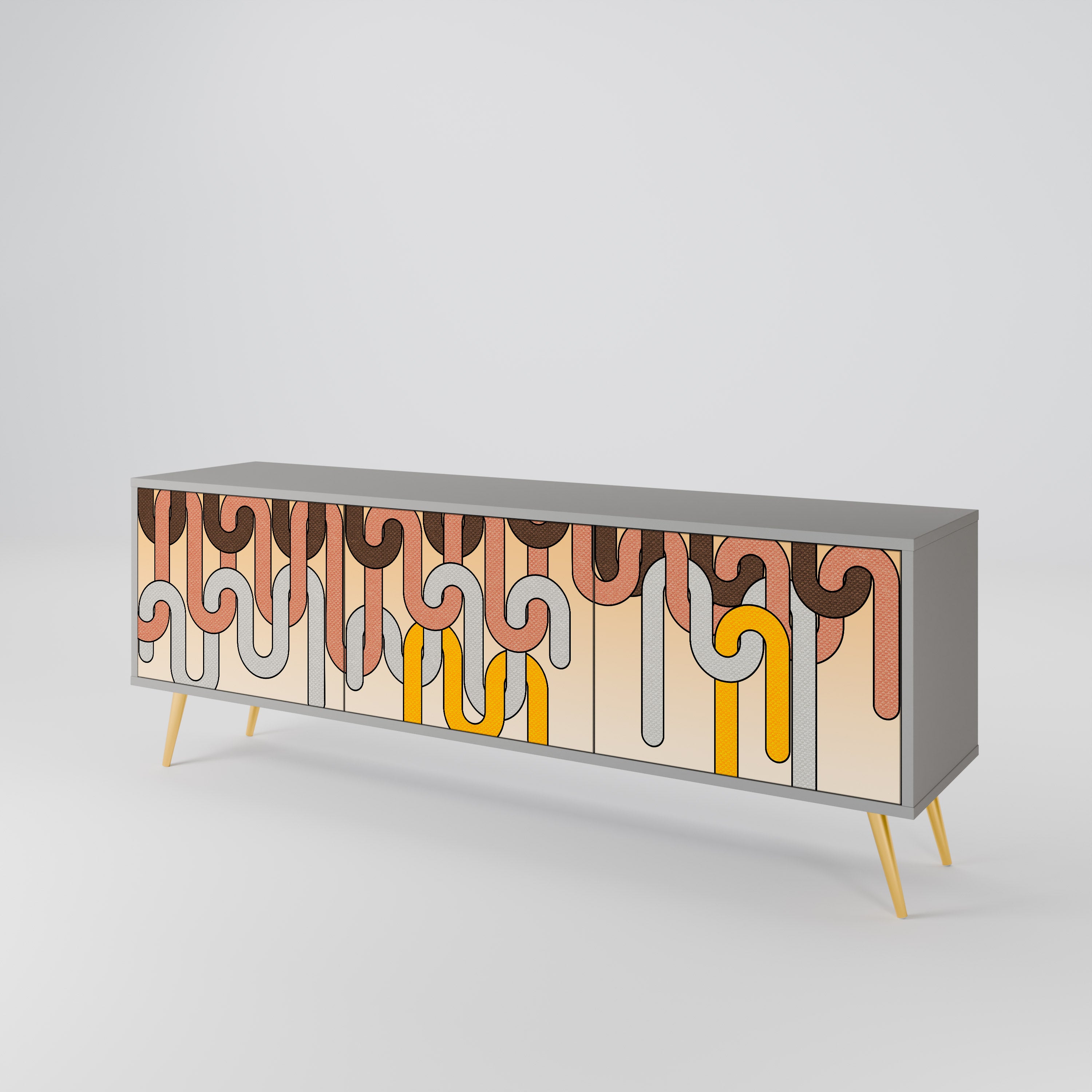 COLORFUL STRINGS Mueble de TV de 3 Puertas
