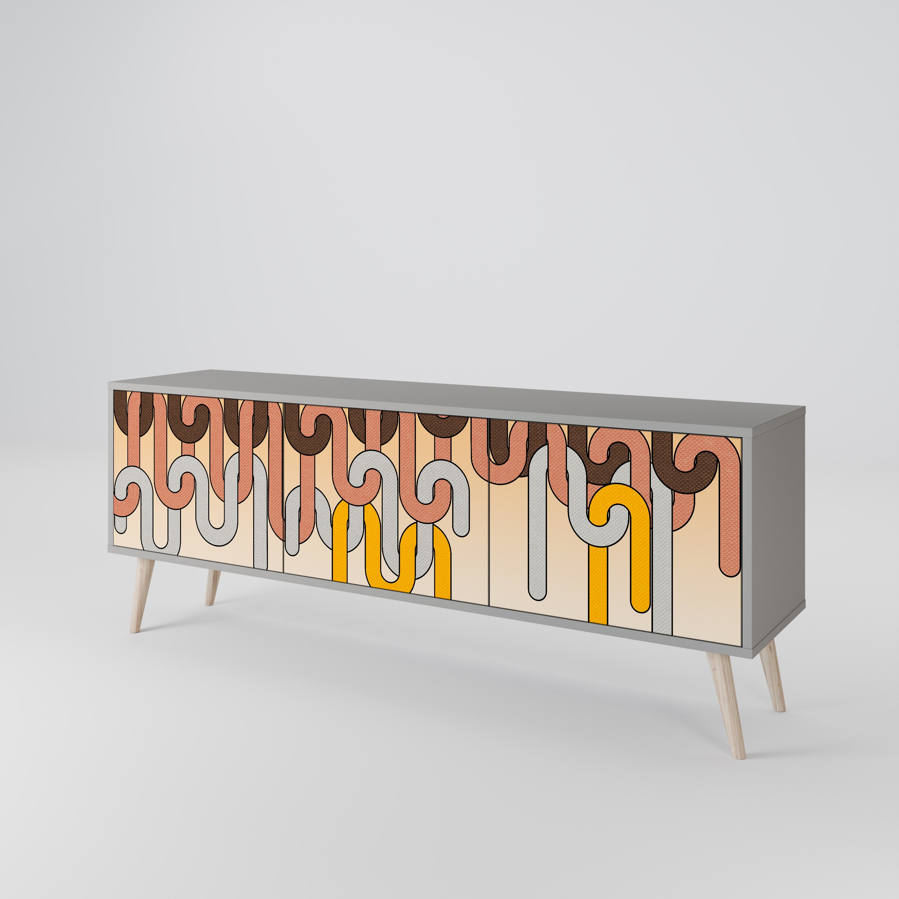 COLORFUL STRINGS Mueble de TV de 3 Puertas