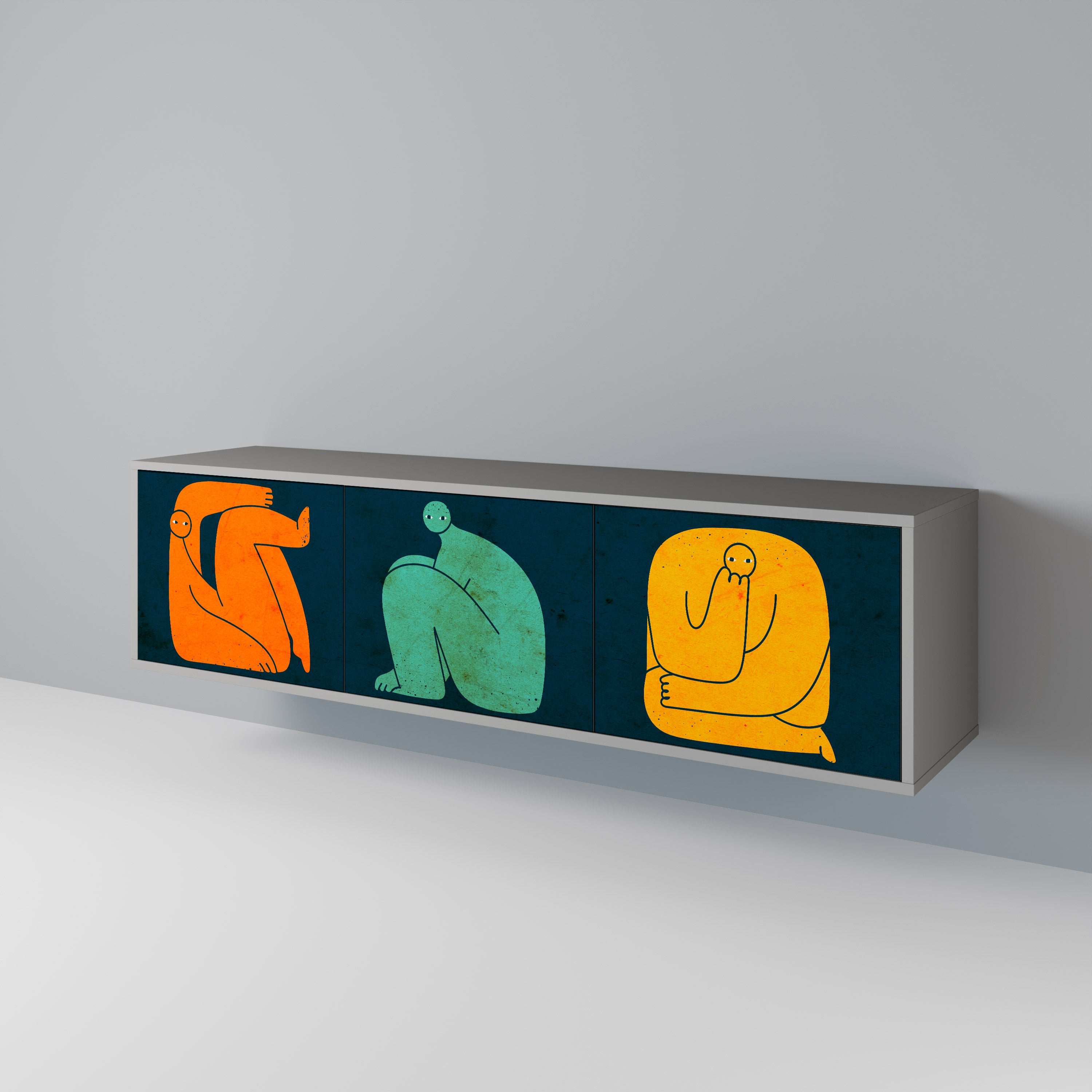 TOGETHER BUT SEPARATELY Mueble de TV de 3 Puertas