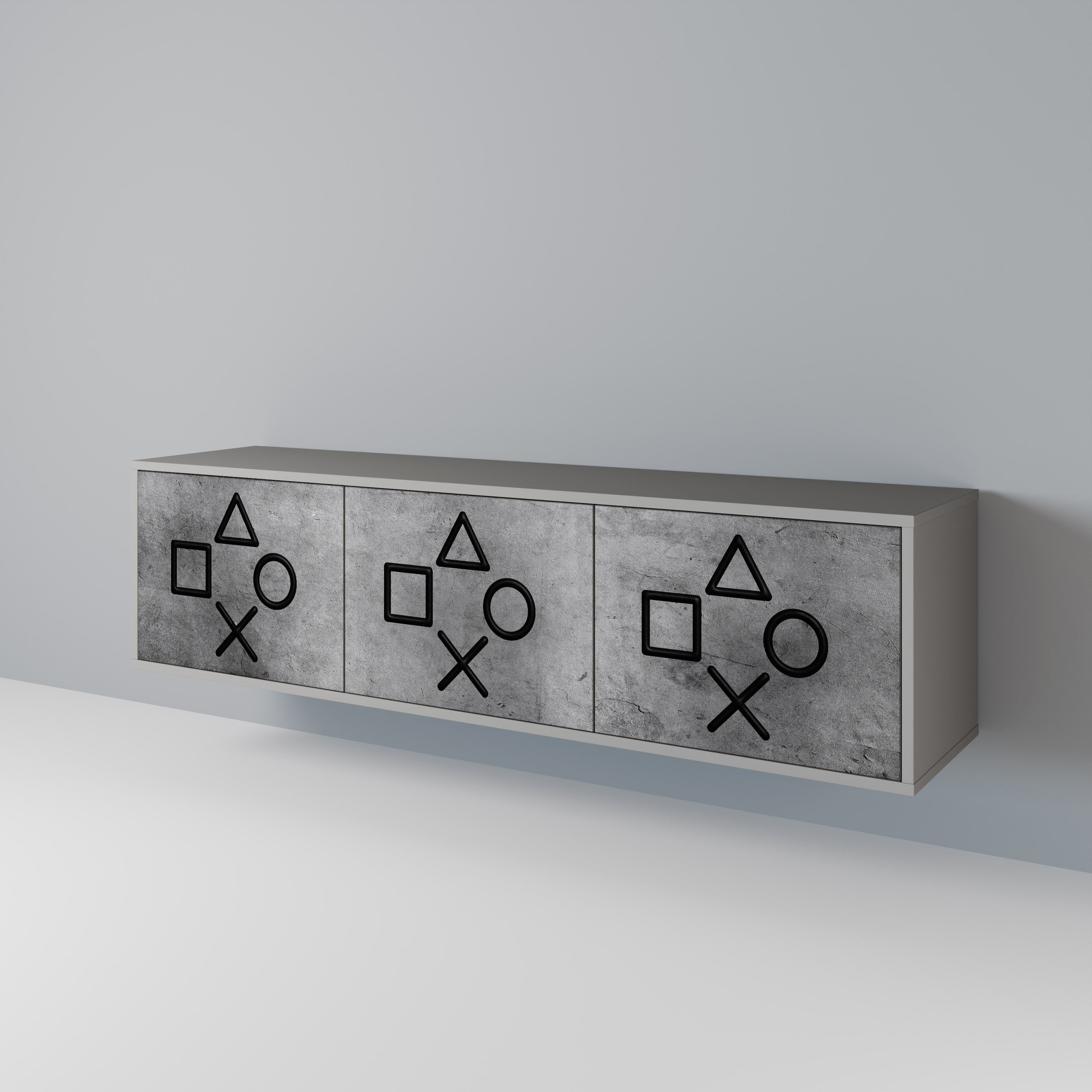 GAMER CHOICE Mueble de TV de 3 Puertas