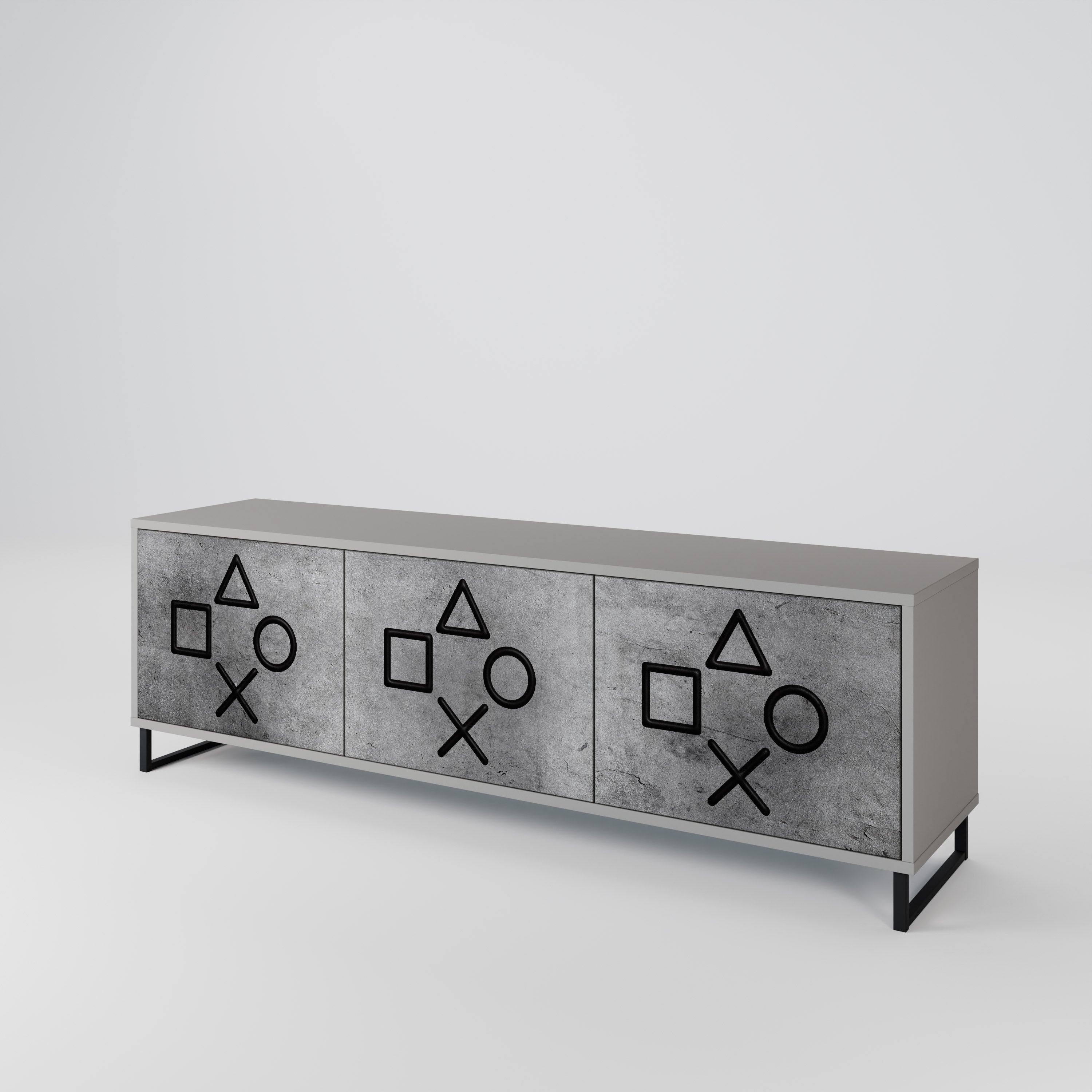 GAMER CHOICE Mueble de TV de 3 Puertas