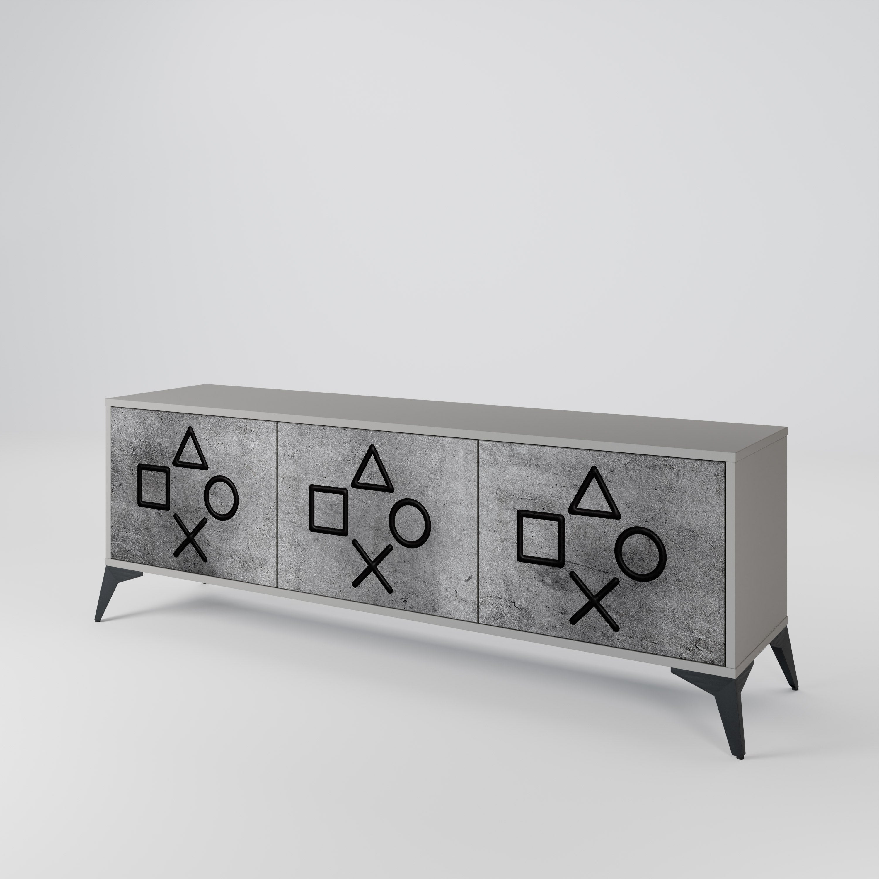 GAMER CHOICE Mueble de TV de 3 Puertas