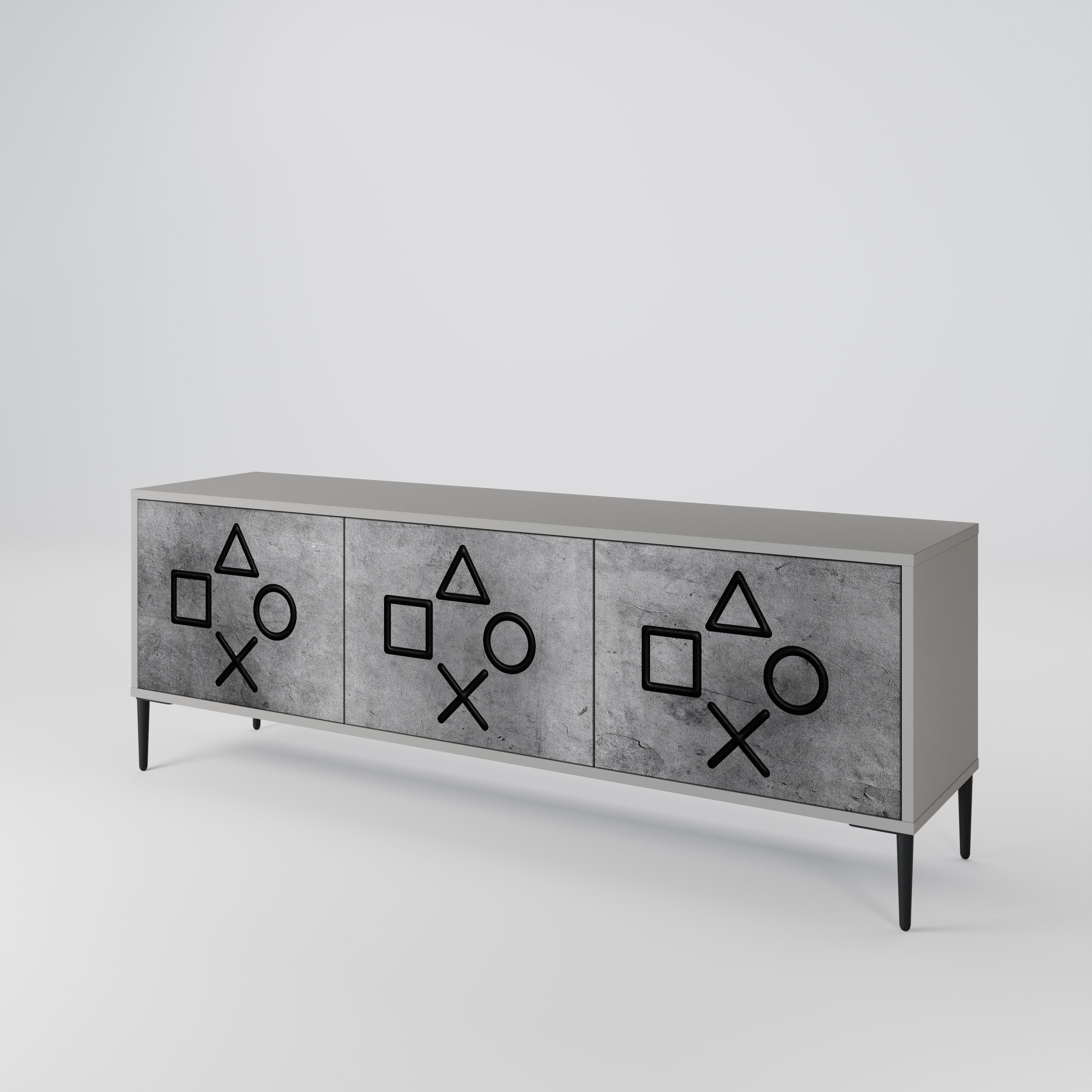 GAMER CHOICE Mueble de TV de 3 Puertas