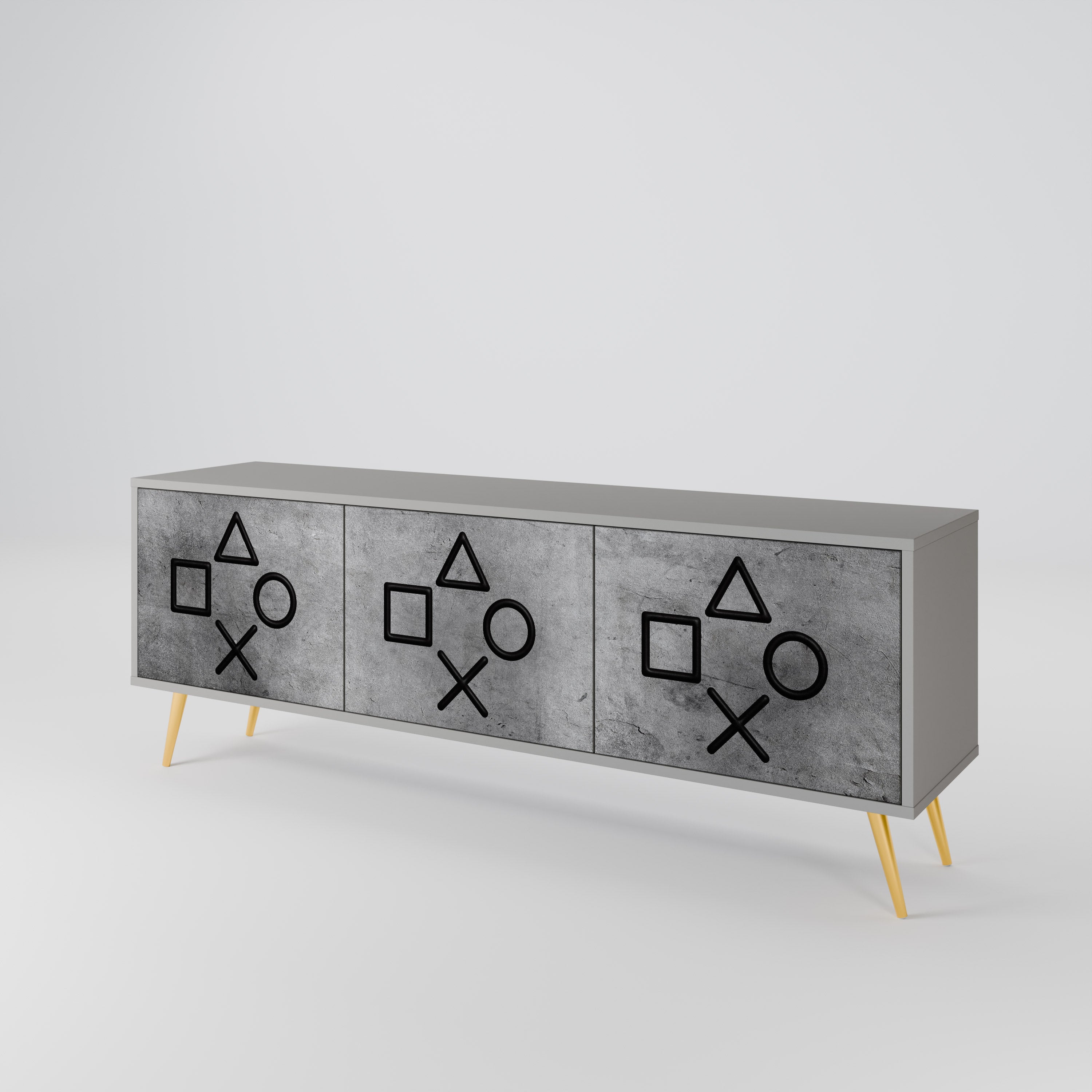 GAMER CHOICE Mueble de TV de 3 Puertas