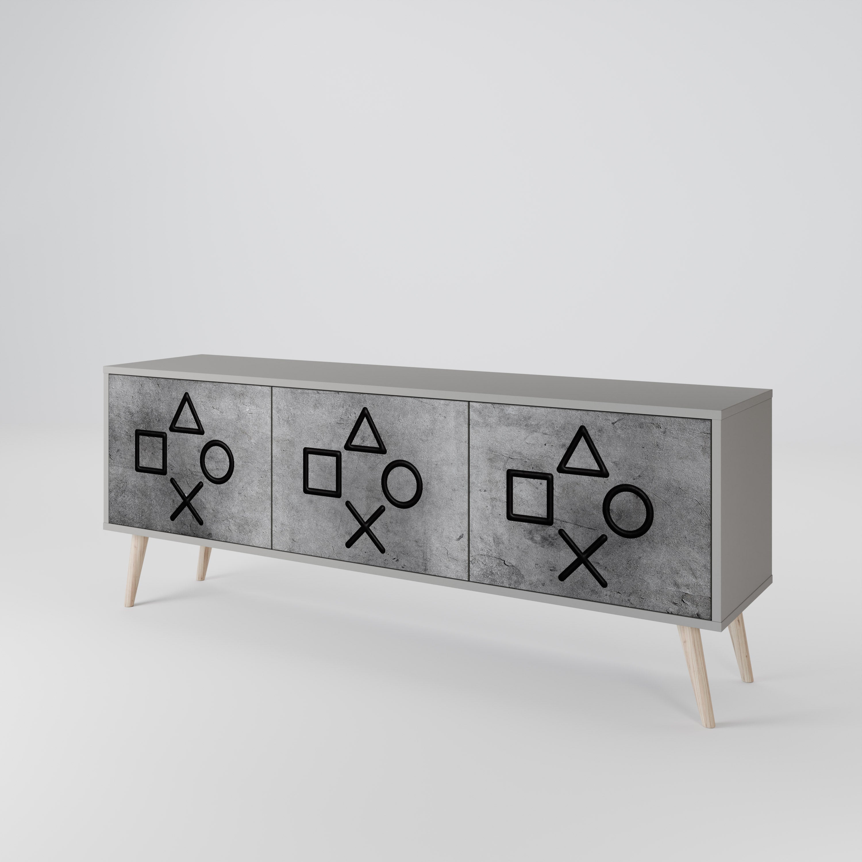 GAMER CHOICE Mueble de TV de 3 Puertas