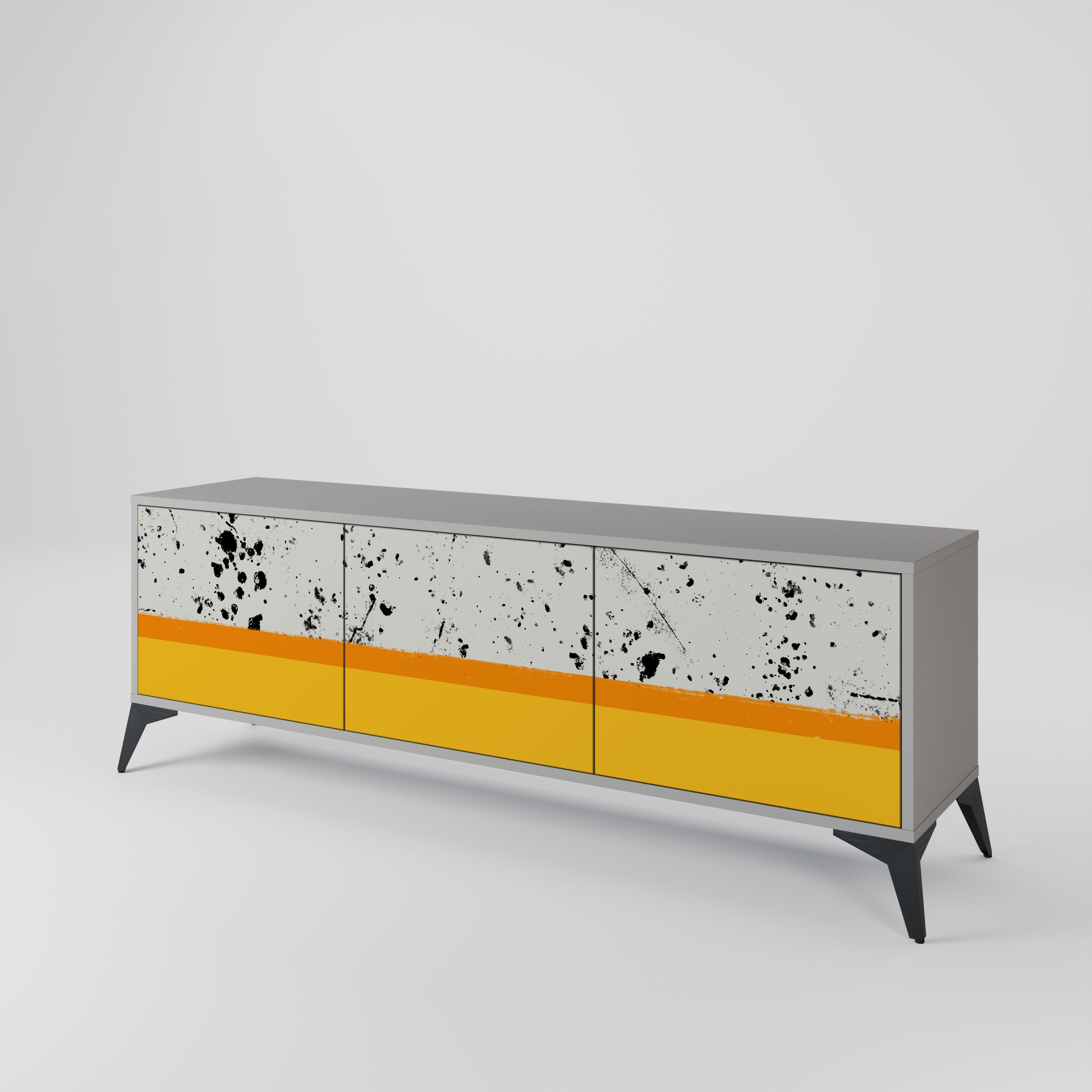 DYED BY ORANGE Mueble de TV de 3 Puertas