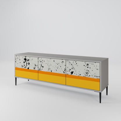 DYED BY ORANGE Mueble de TV de 3 Puertas
