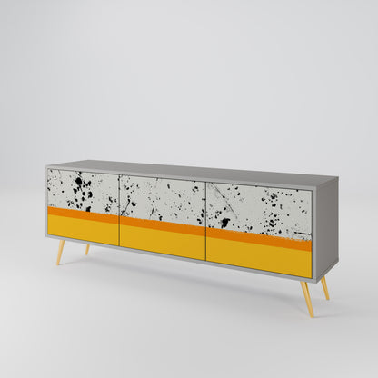 DYED BY ORANGE Mueble de TV de 3 Puertas