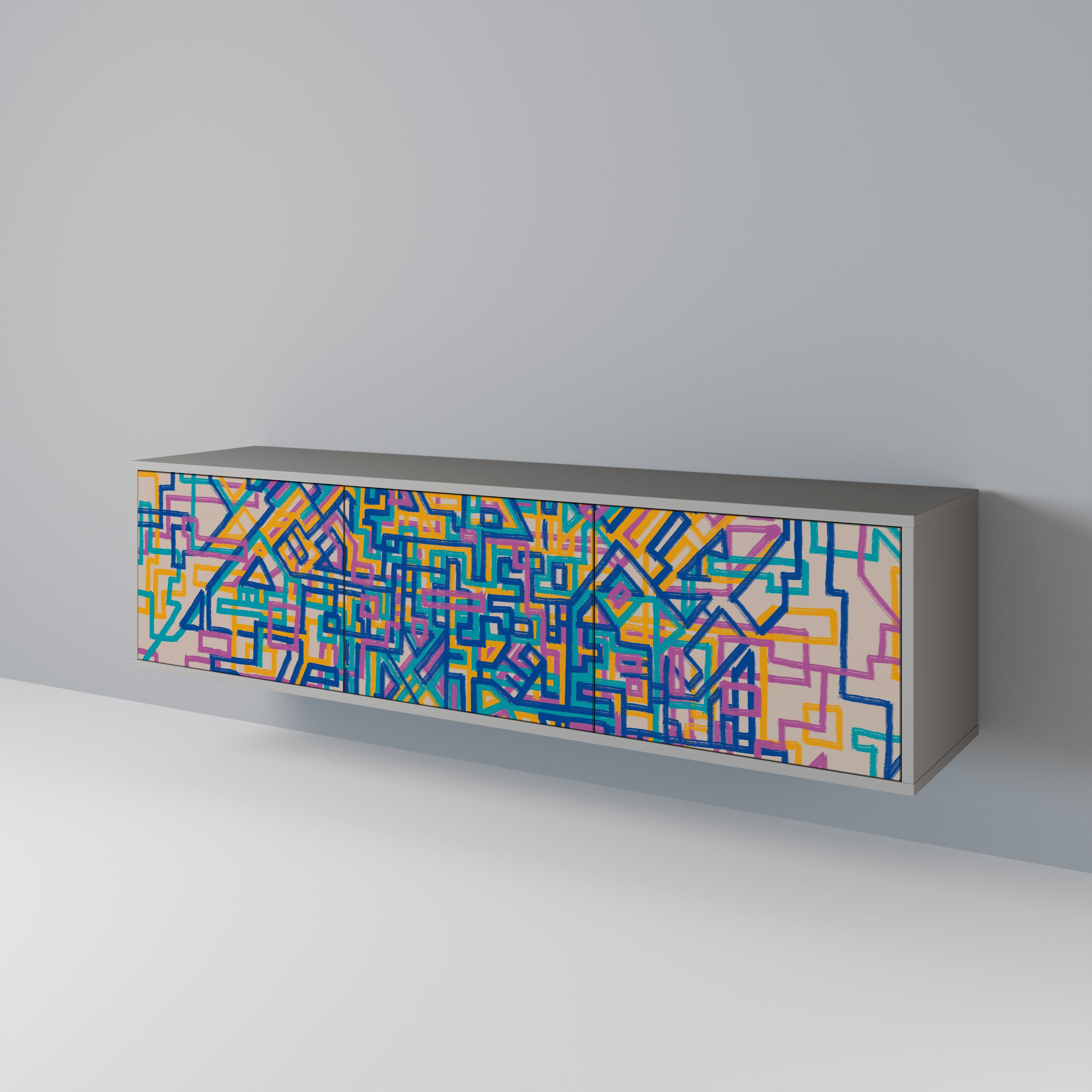 MEMORIES MAP Mueble de TV de 3 Puertas