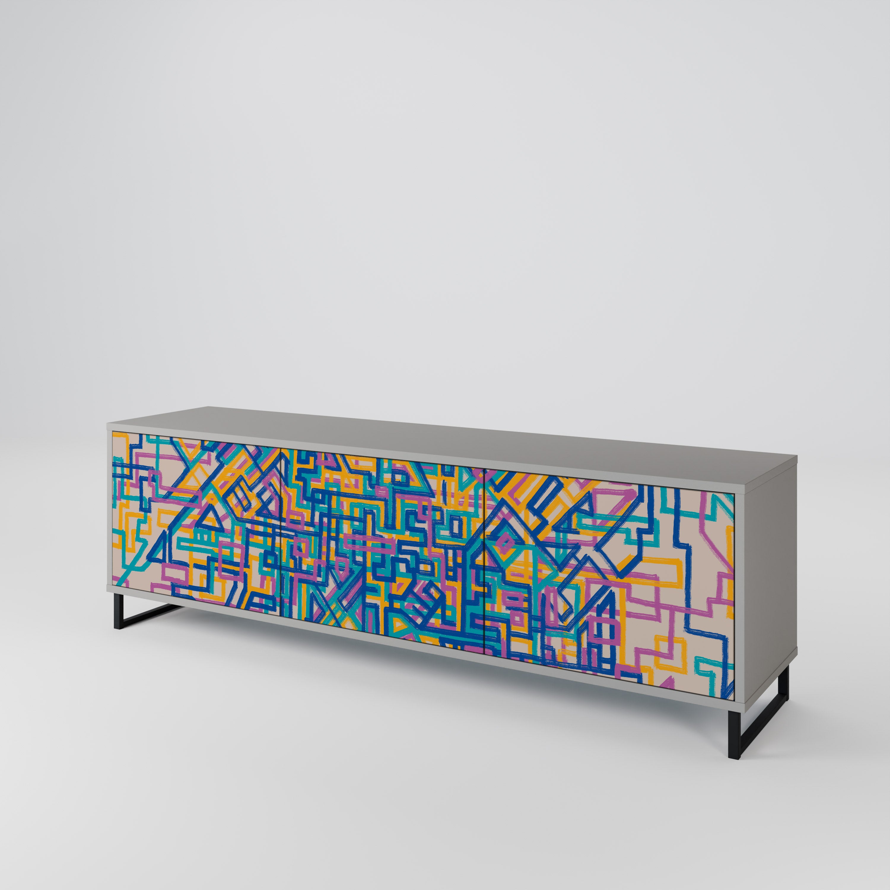 MEMORIES MAP Mueble de TV de 3 Puertas