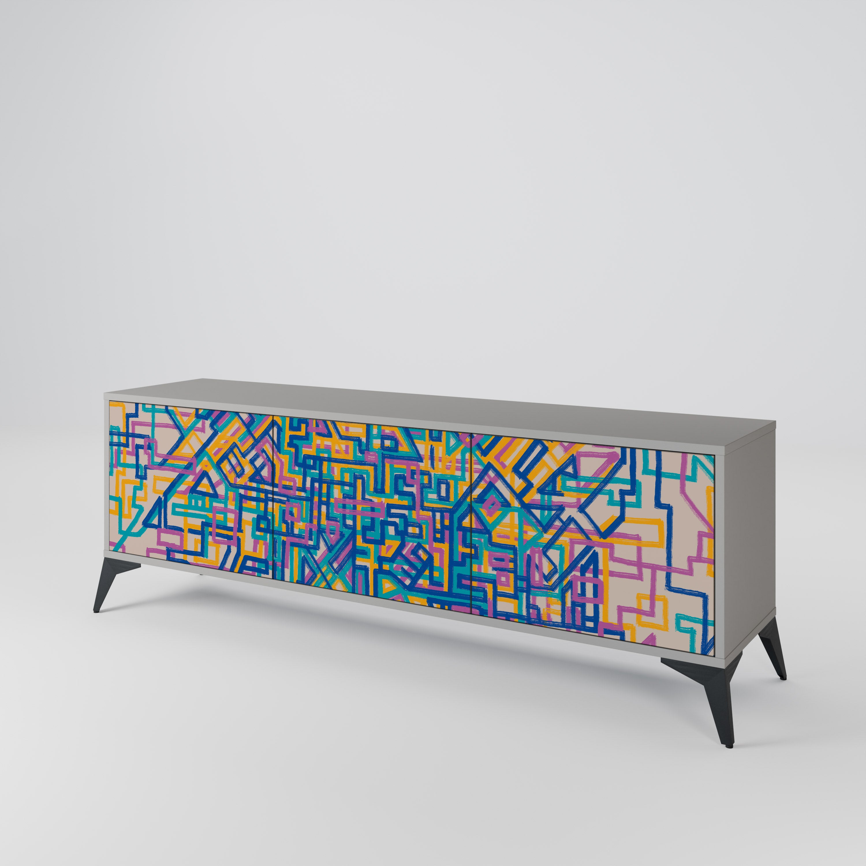 MEMORIES MAP Mueble de TV de 3 Puertas