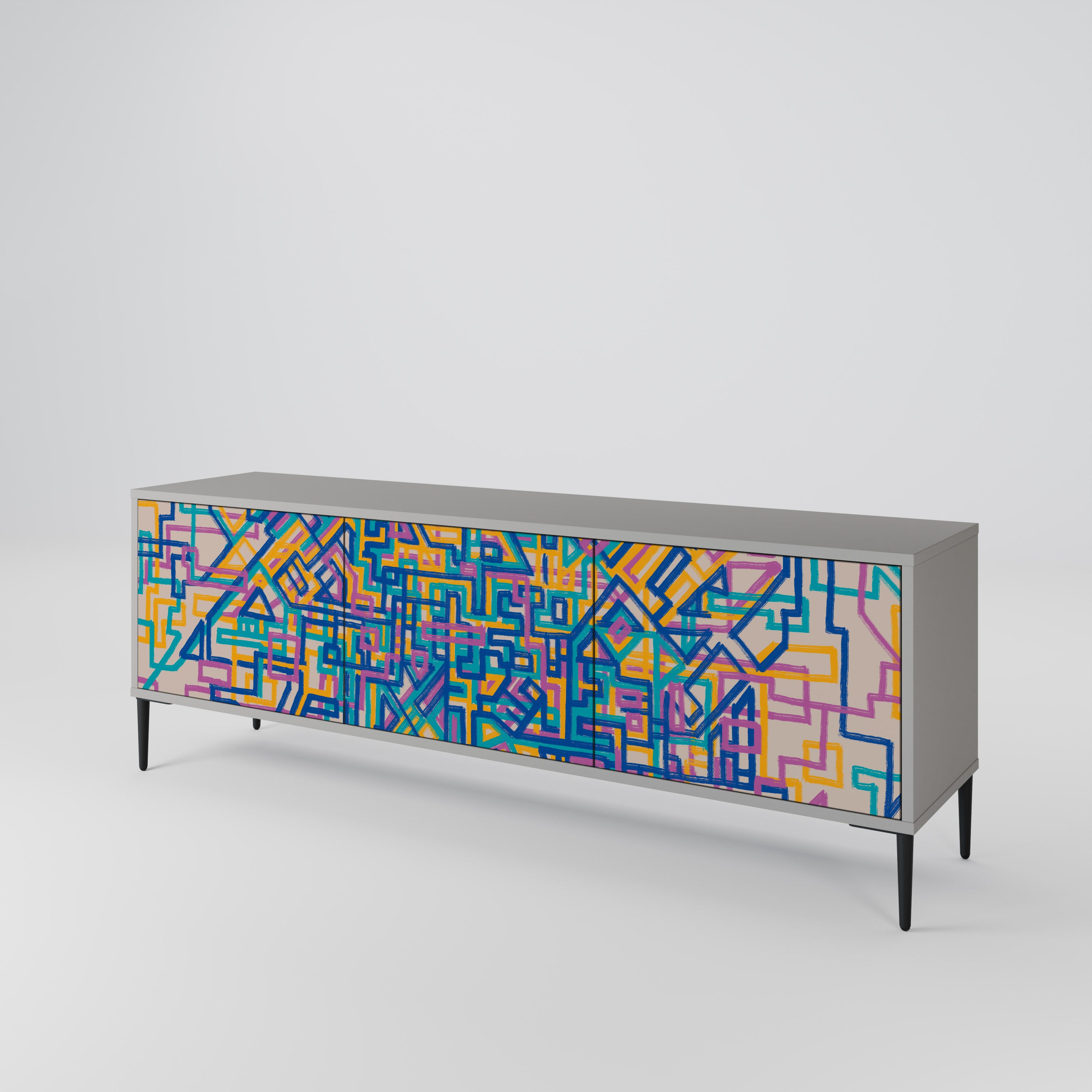 MEMORIES MAP Mueble de TV de 3 Puertas