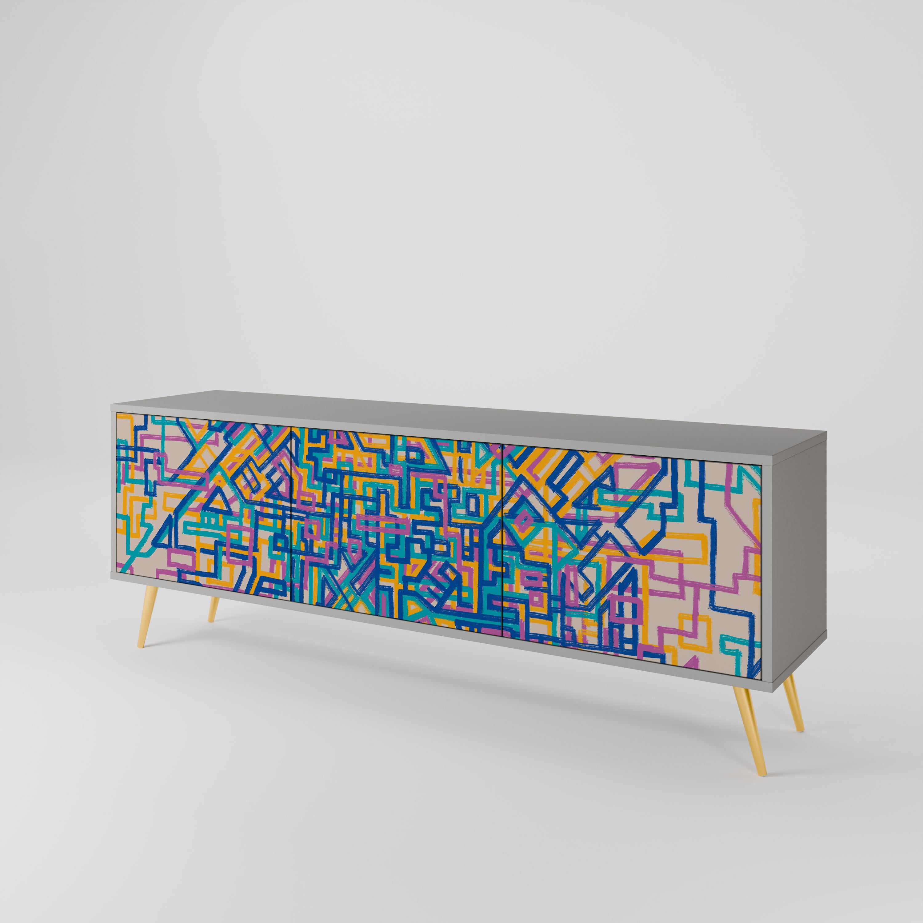 MEMORIES MAP Mueble de TV de 3 Puertas