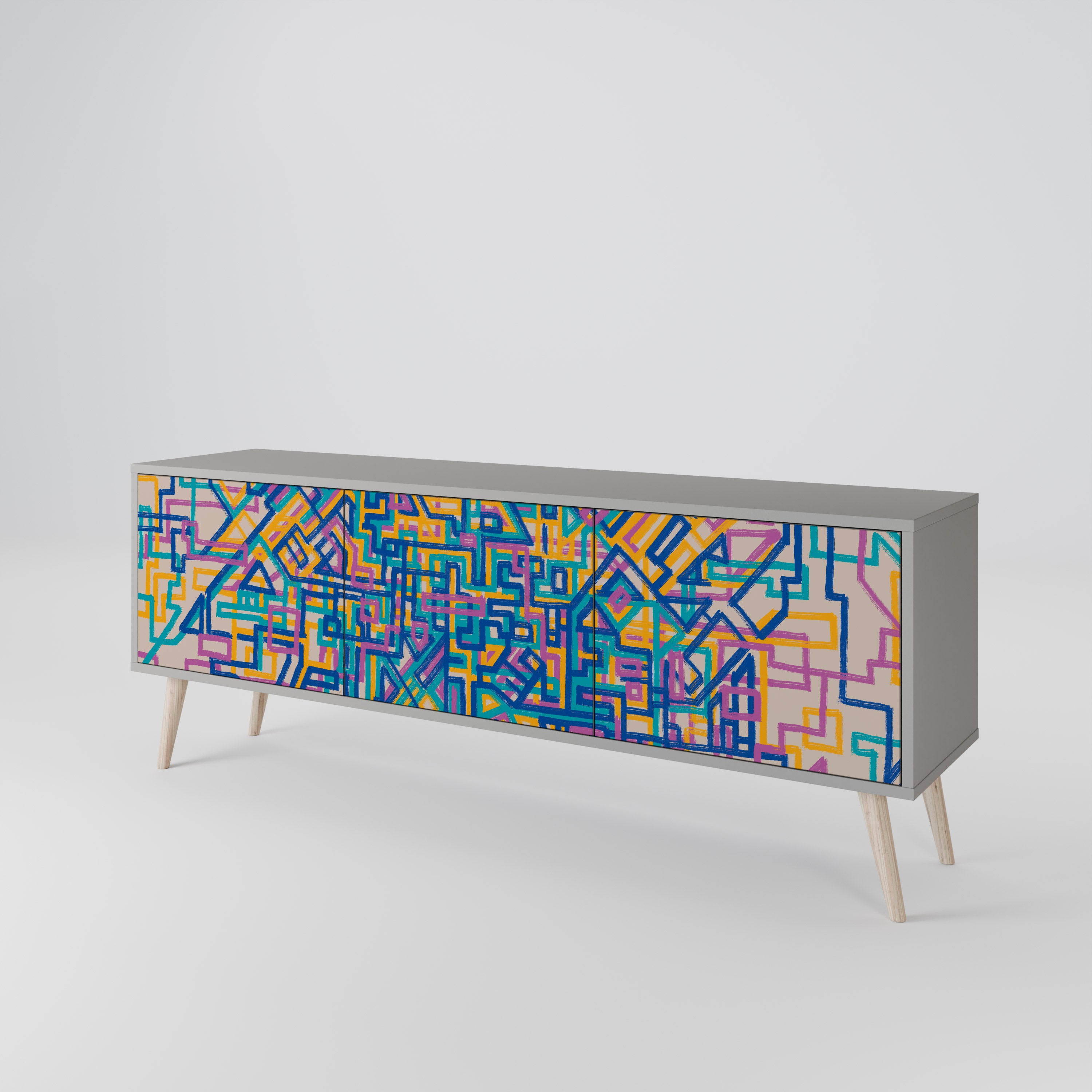 MEMORIES MAP Mueble de TV de 3 Puertas